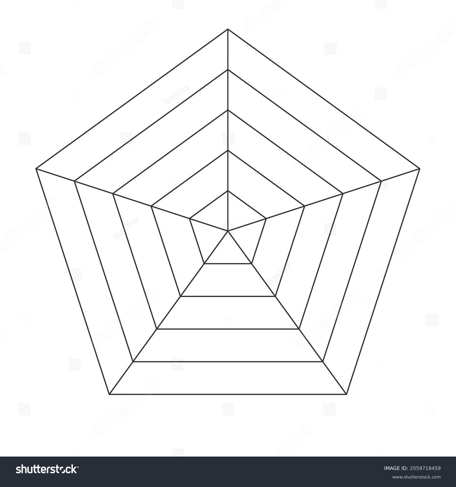 Radar chart pentagon Images, Stock Photos & Vectors  Shutterstock With Blank Radar Chart Template