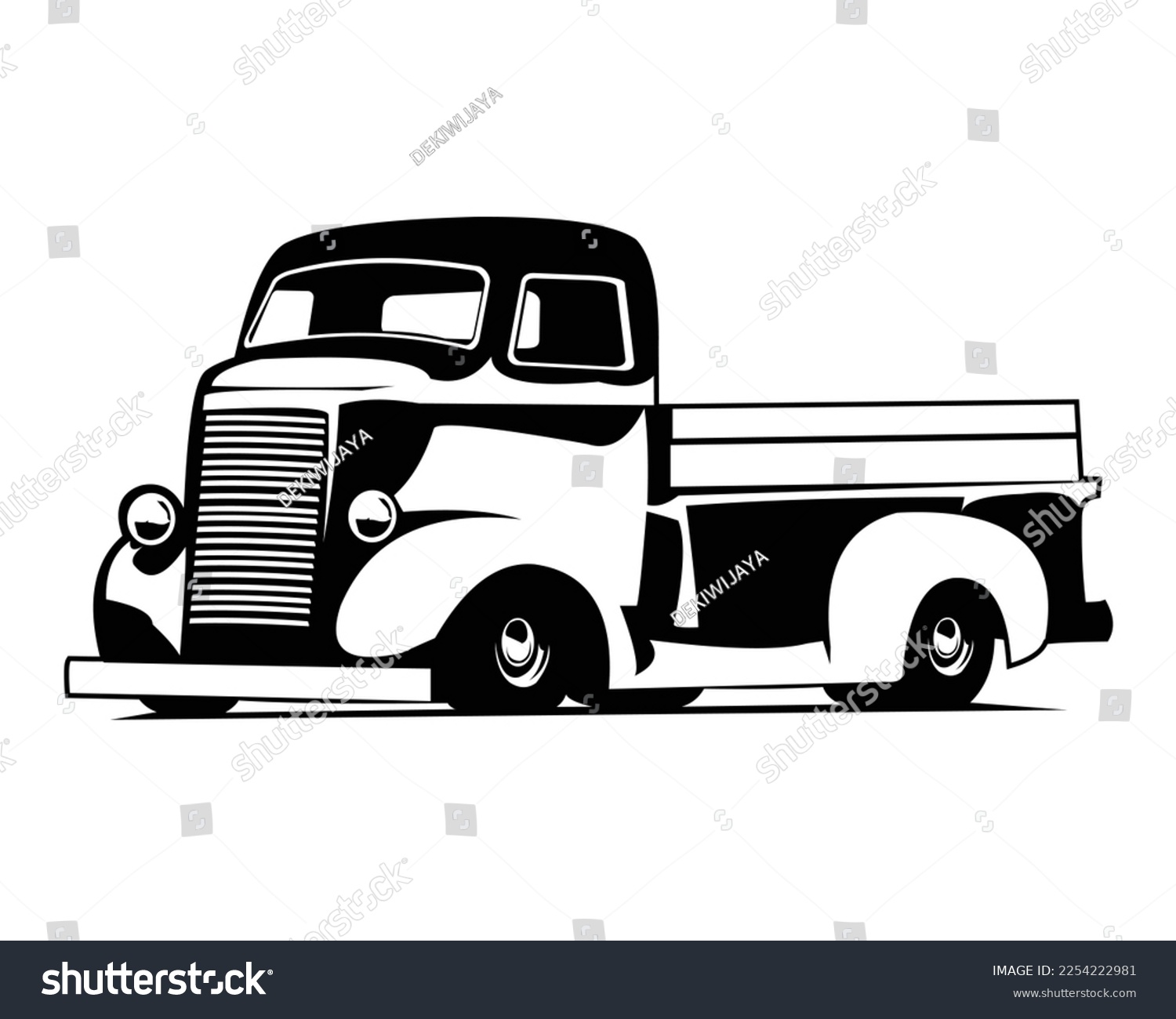 SVG of 1940s coe chevy truck logo silhouette. premium vector design. Best for badge, emblem, icon and trucking industry. available eps 10. svg