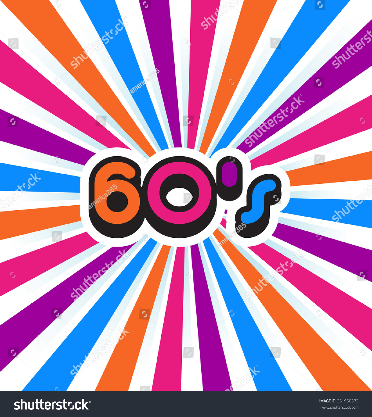 60s Party Logo Background Stock Vector 251950372 - Shutterstock