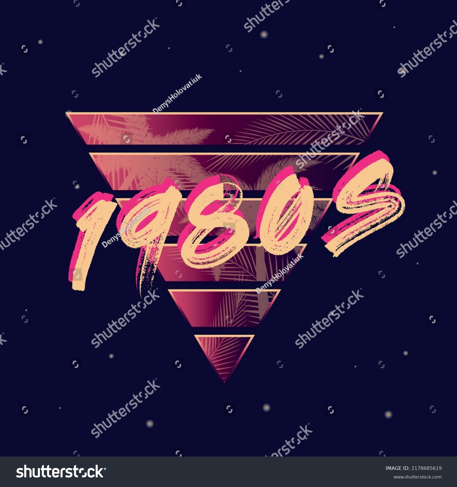 1980s Retro Neon Logo 80s Logo Stock Vector (Royalty Free) 2178685619 ...