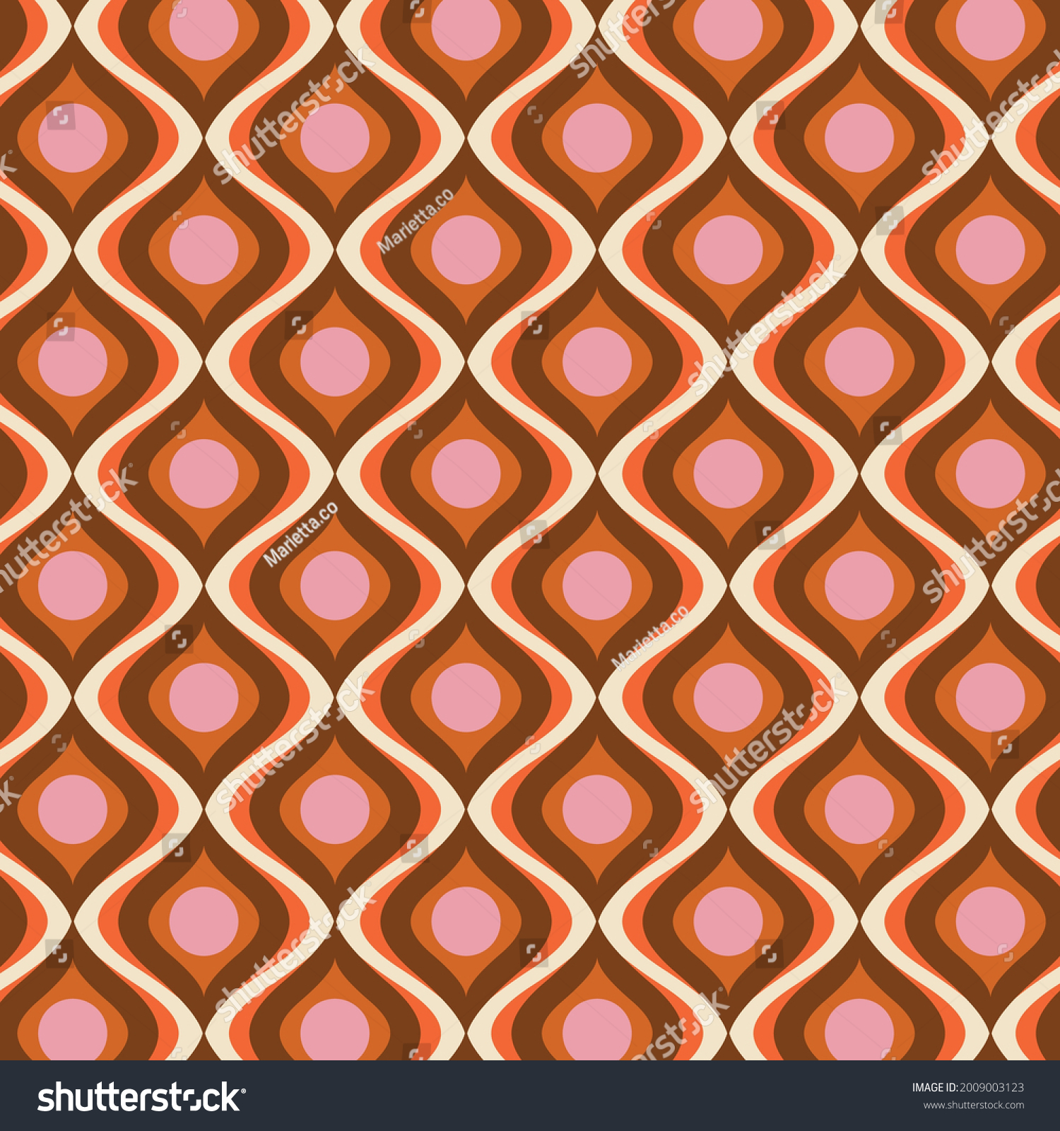 70s Retro Vintage Pattern Background Stock Vector (Royalty Free ...