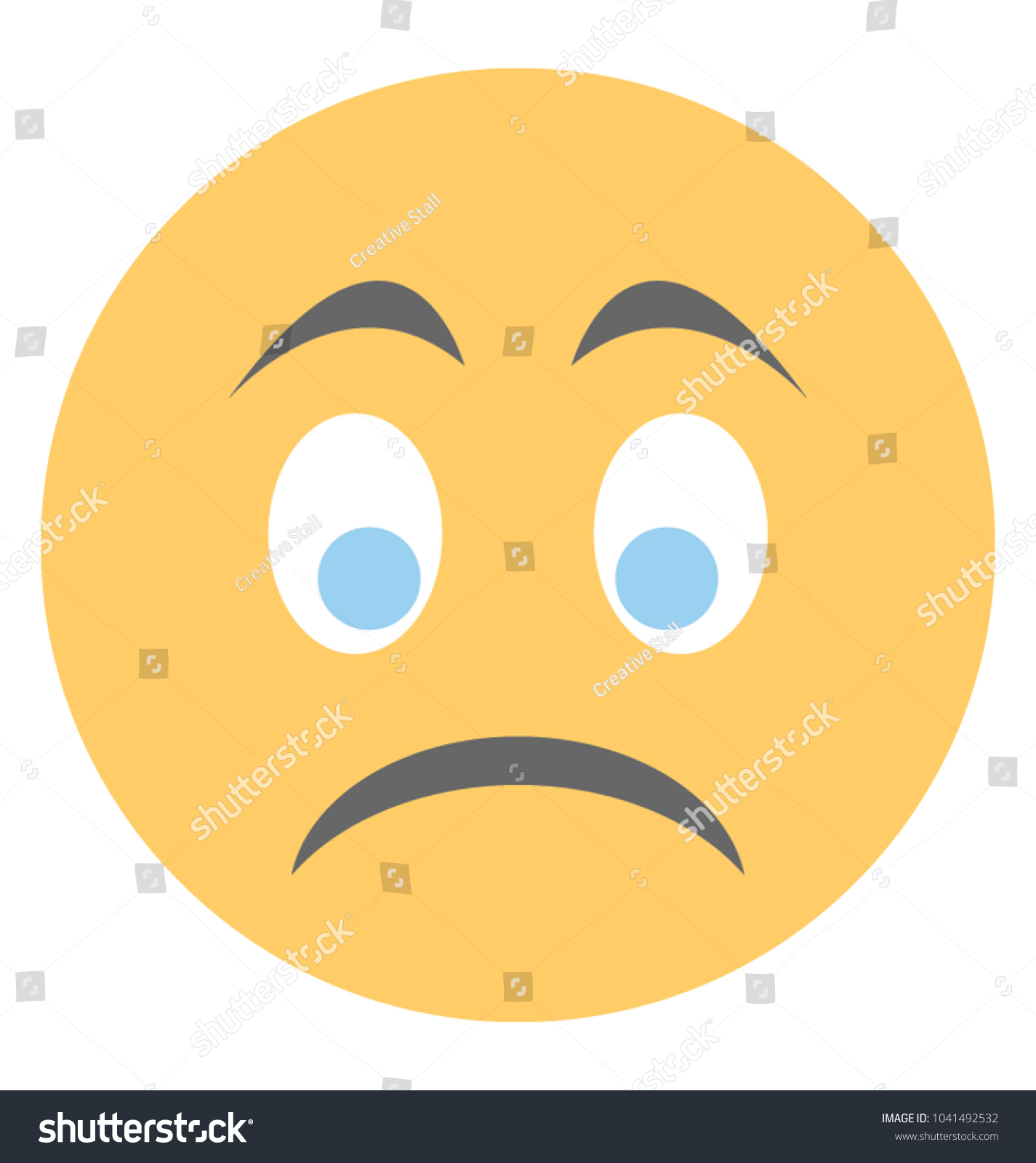 Sad Smiley Face Depressed Concept Stock Vector (Royalty Free ...