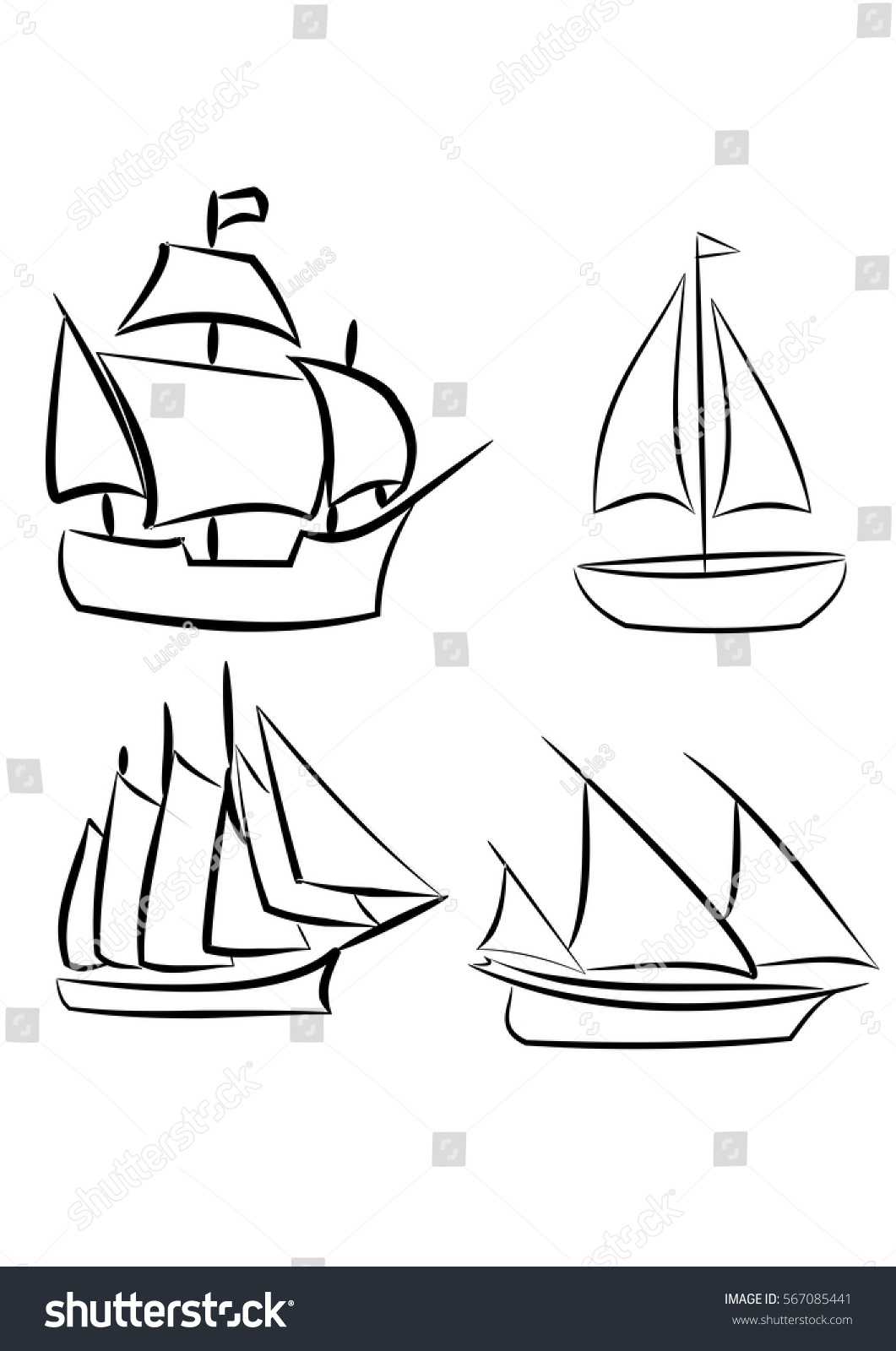 SVG of 4 sailboat svg