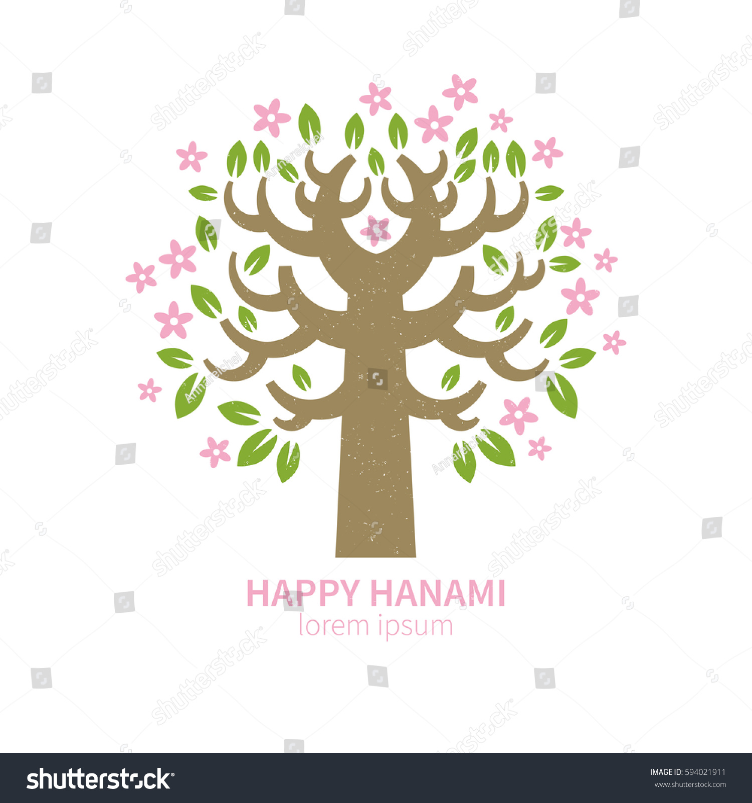 Sakura Tree Vector Illustration All Objects: เวกเตอร์สต็อก (ปลอดค่า ...