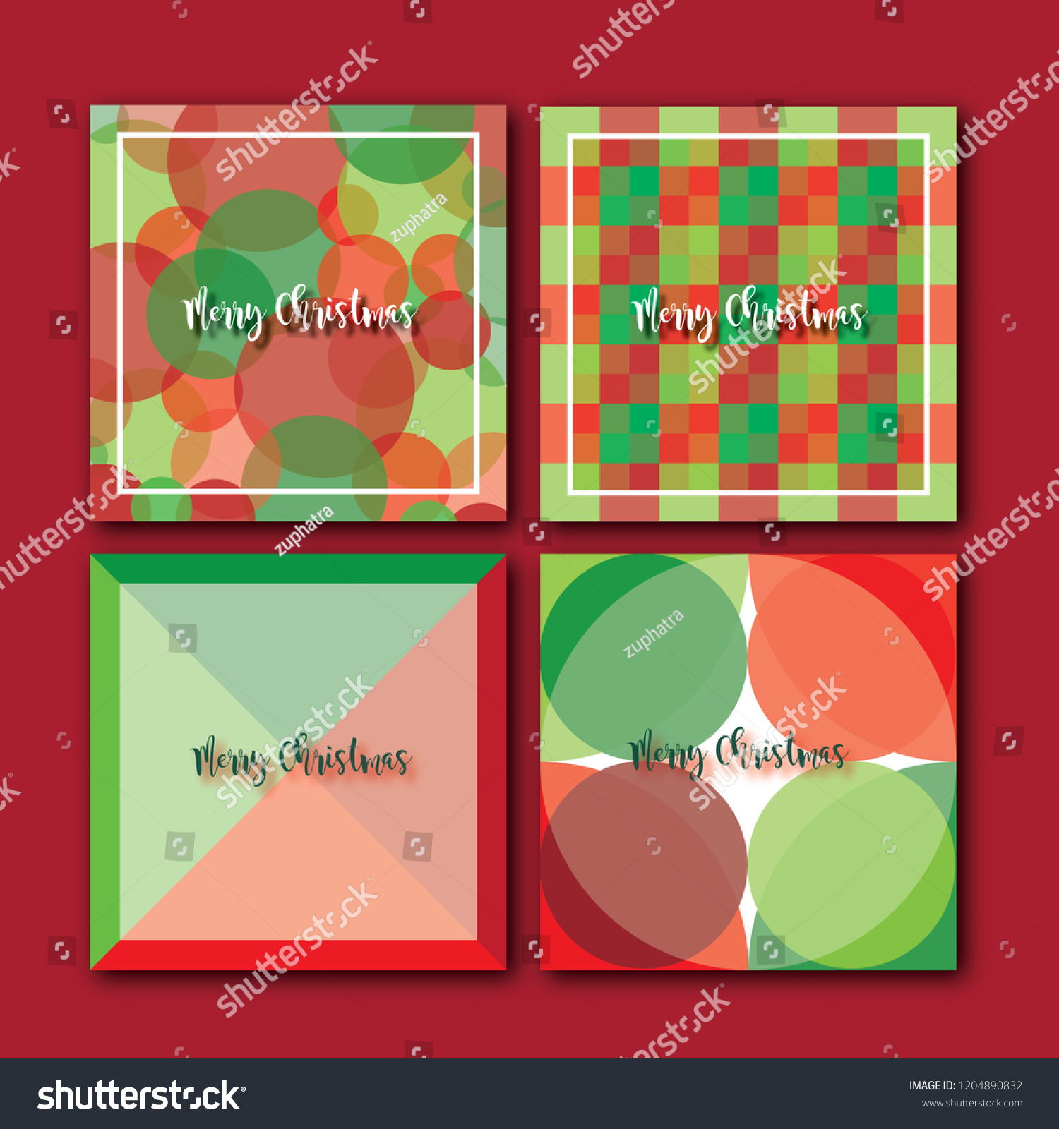 4 Set Christmas Wallpapers Red Green Stock Vector Royalty Free 4 Set Christmas Wallpapers Red Green Stock Vector Royalty Free