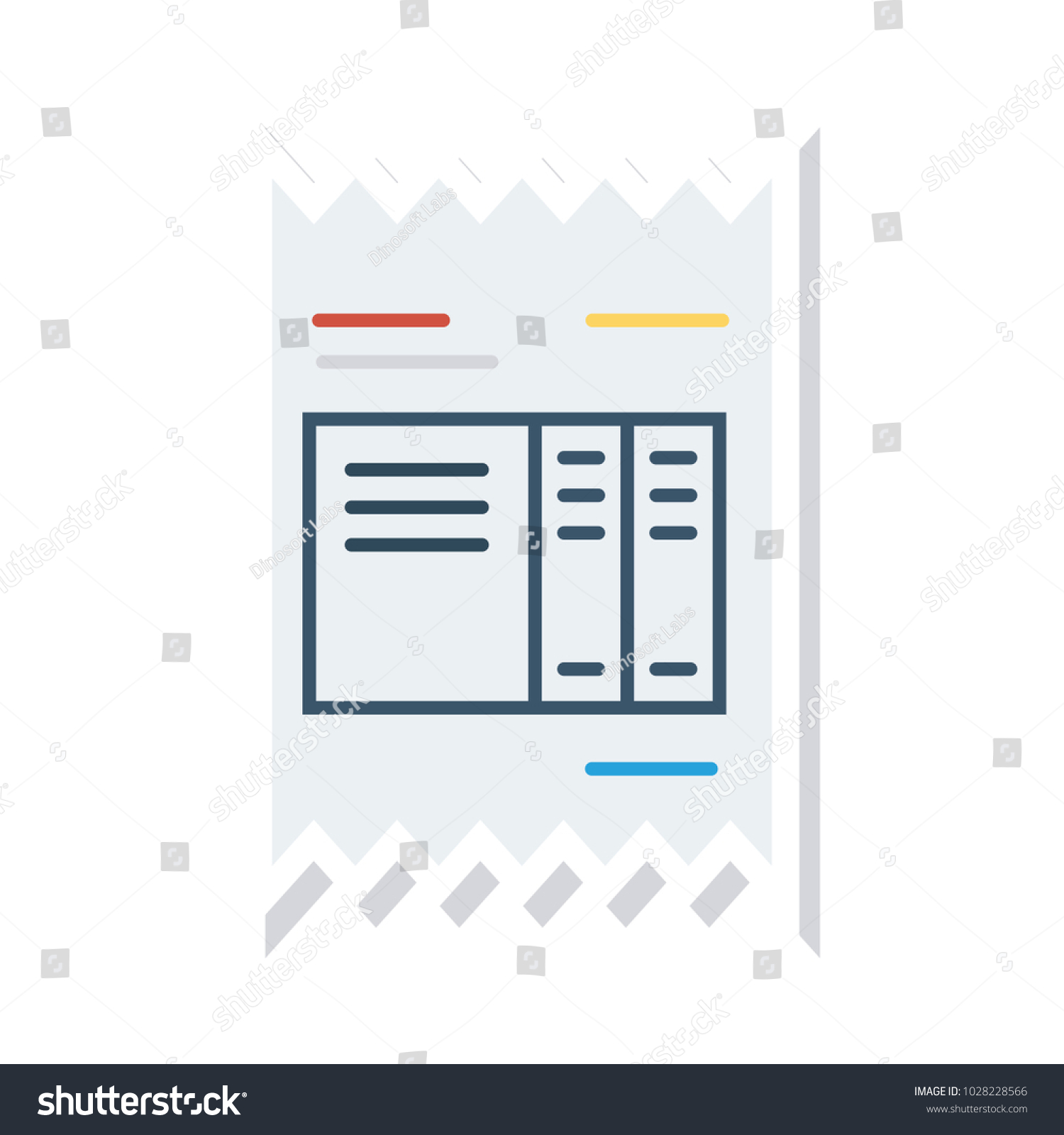 Sheet Invoice Paper Stock Vector (Royalty Free) 1028228566 | Shutterstock