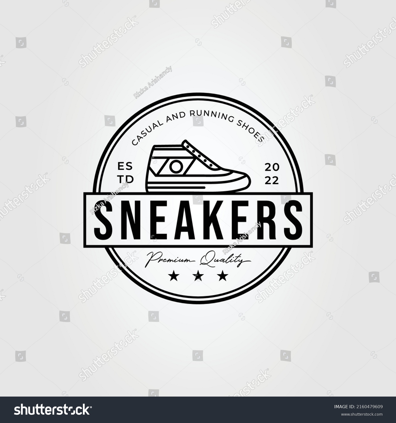 Shoe Badge Logo Vector Illustration Design Stock Vector (Royalty Free ...