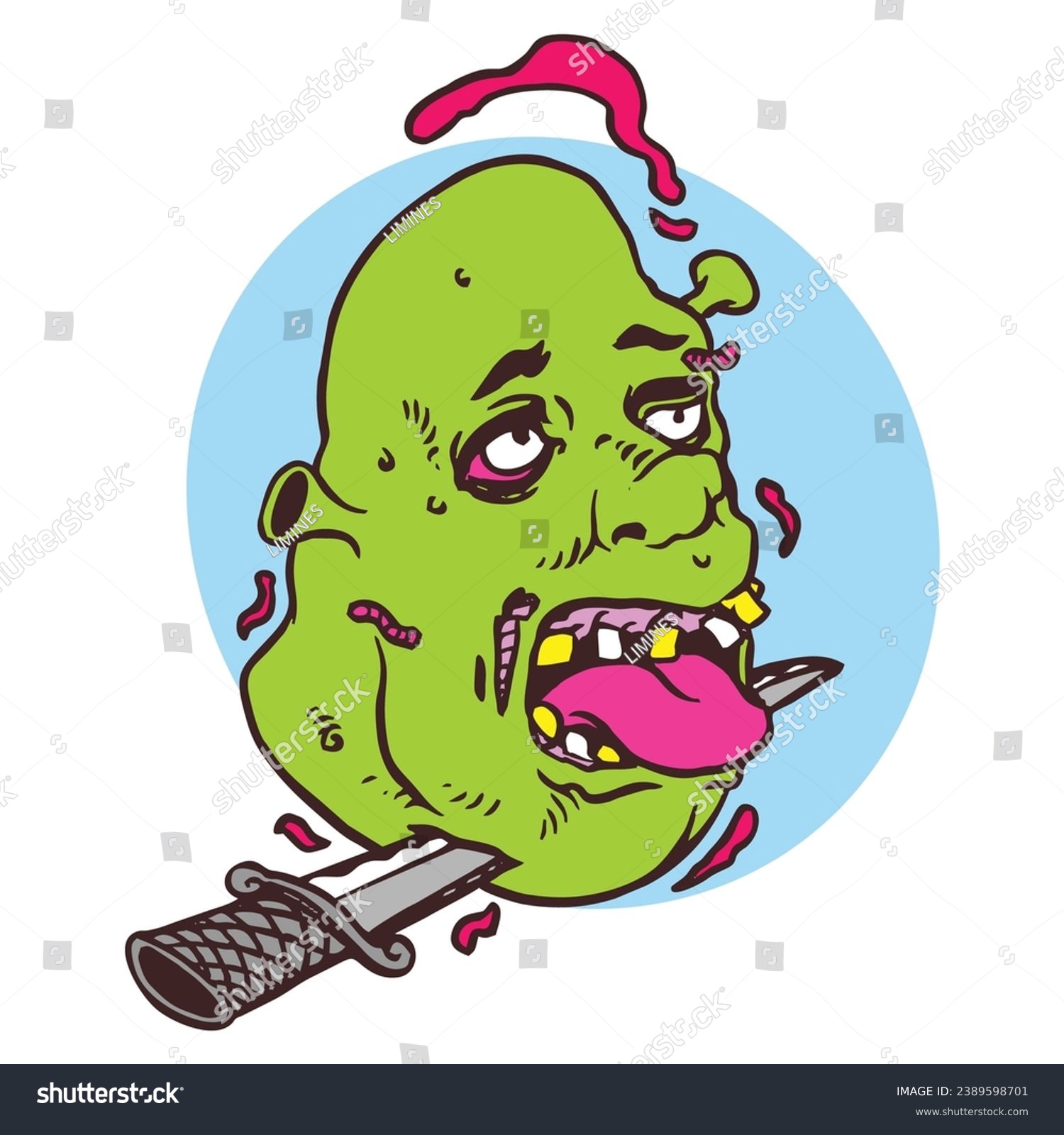 SVG of  Shrek zombie cartoons are good for posters and decoration in your room or even for merchandise svg