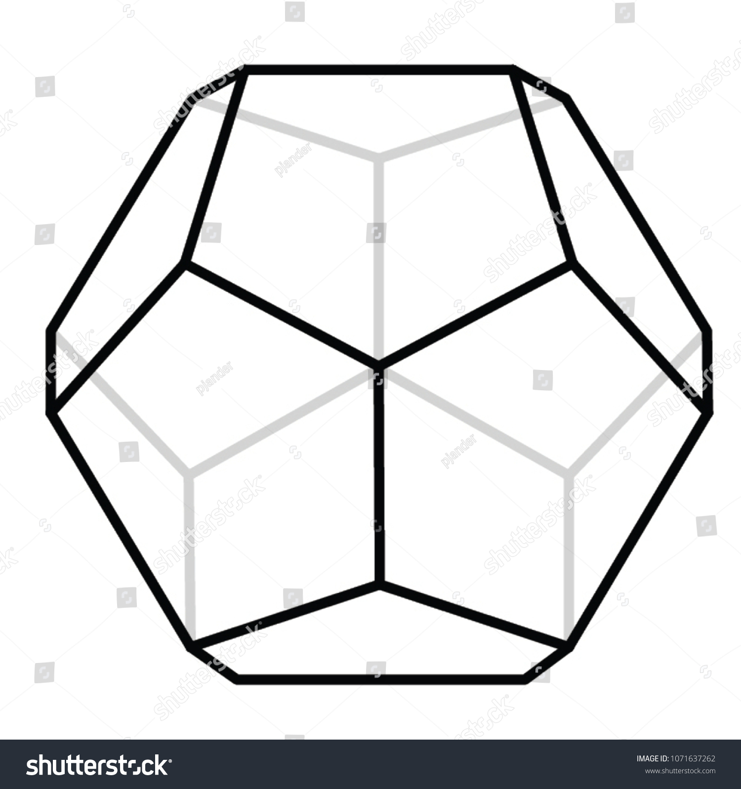 12 Sided Polygon Stock Vector Royalty Free 1071637262