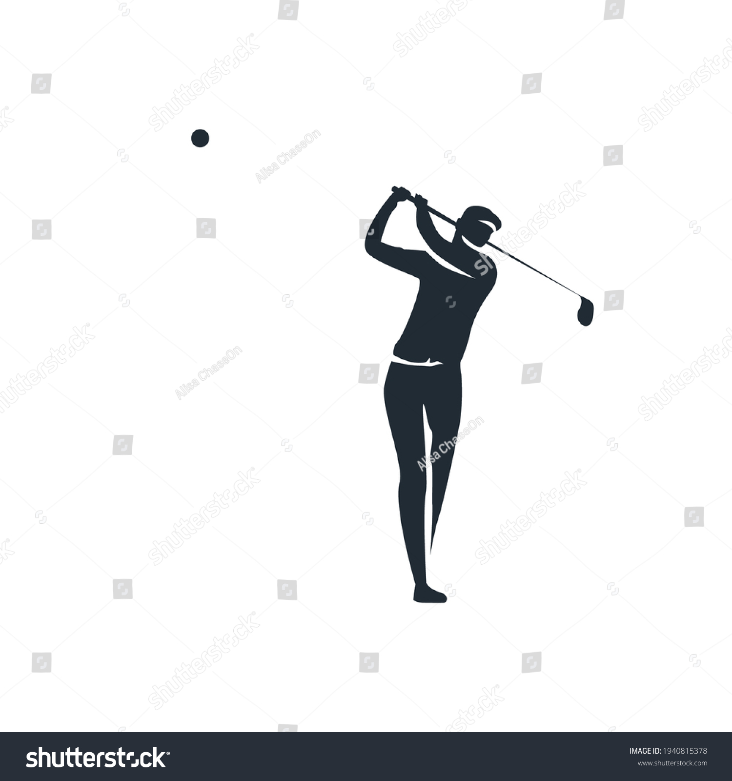 ゴルフ シルエット 女性 のイラスト素材 画像 ベクター画像 Shutterstock