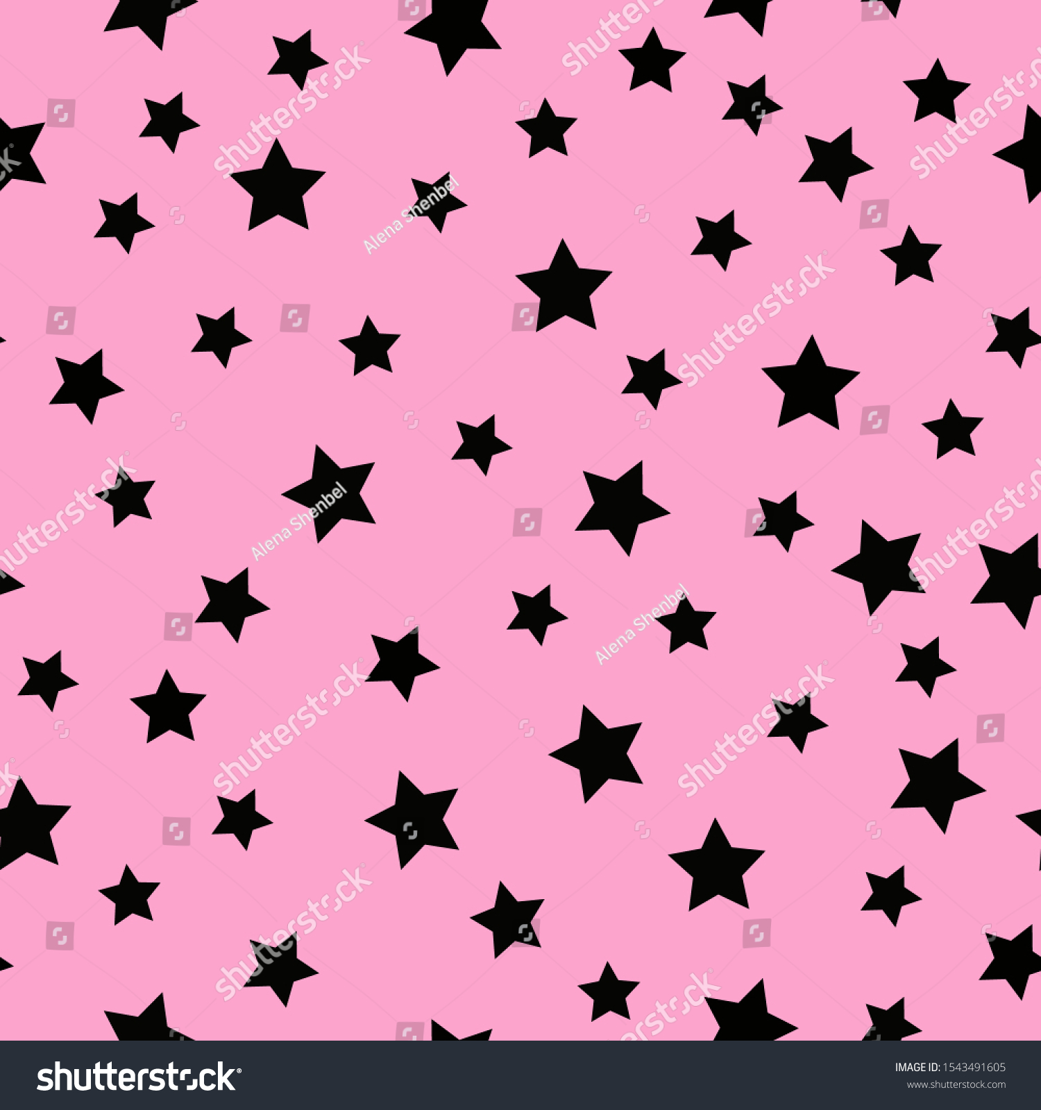 Simple Pattern Stars Pink Background Black Stock Vector Royalty Simple Pattern Stars Pink Background Black Stock Vector Royalty