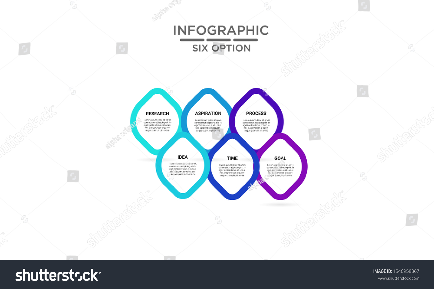 Six 6 Options Infographic Step Chart Stock Vector (Royalty Free ...