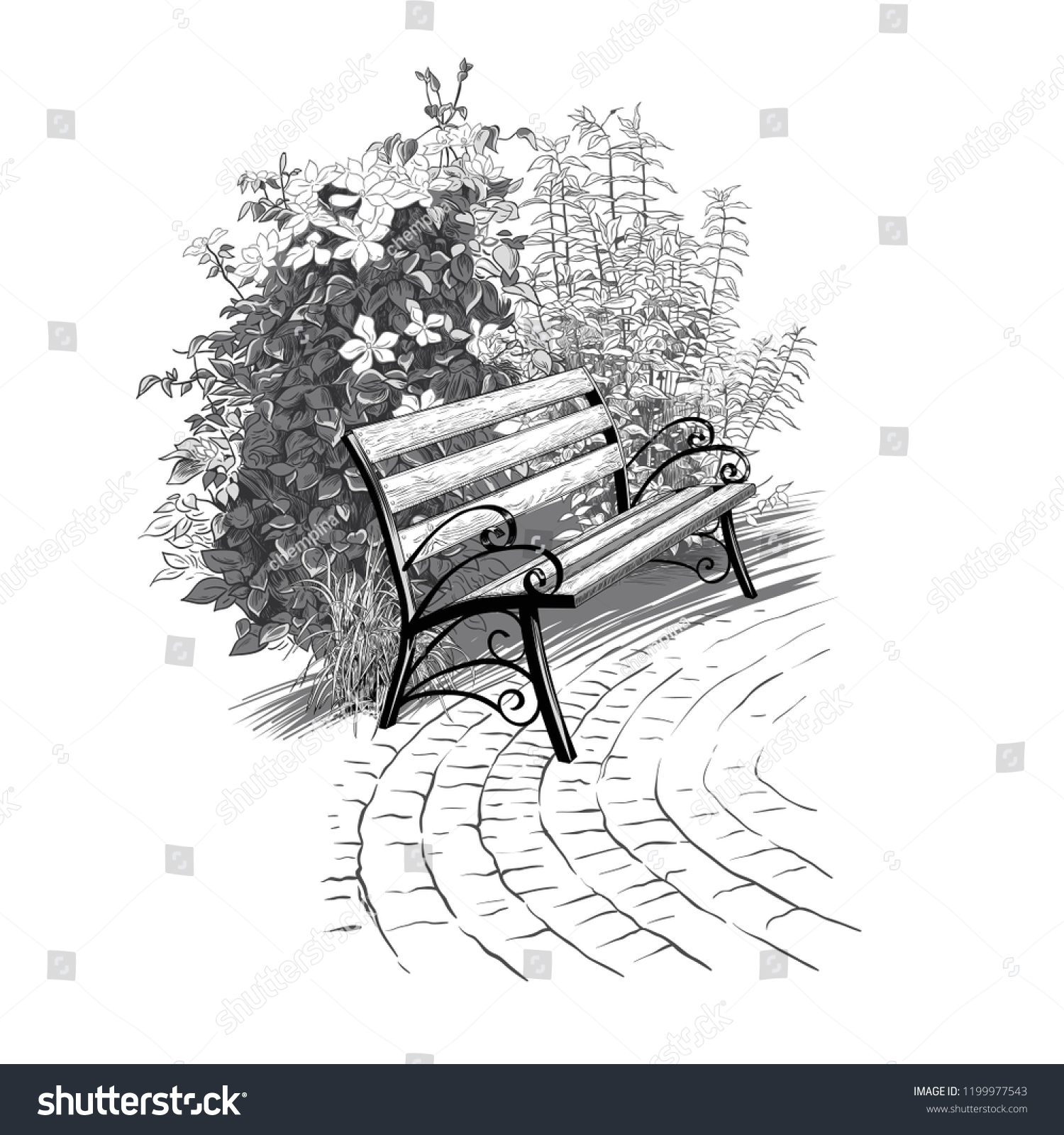 Park Bench Drawing At Paintingvalley Com Explore Collection Of