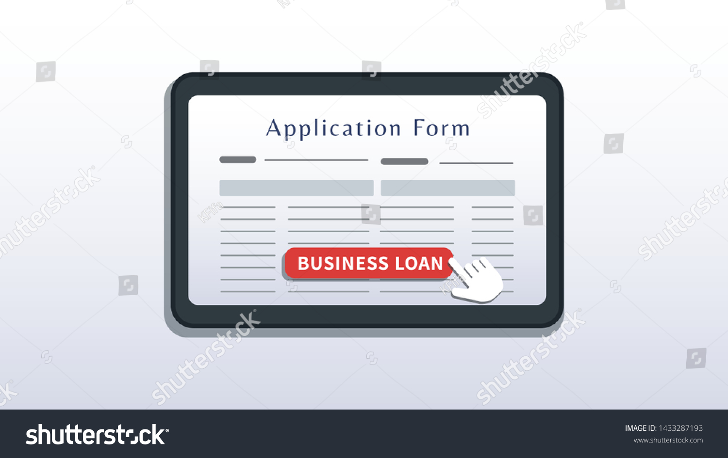 Small Business Loans Online Financial Concept Stock Vector