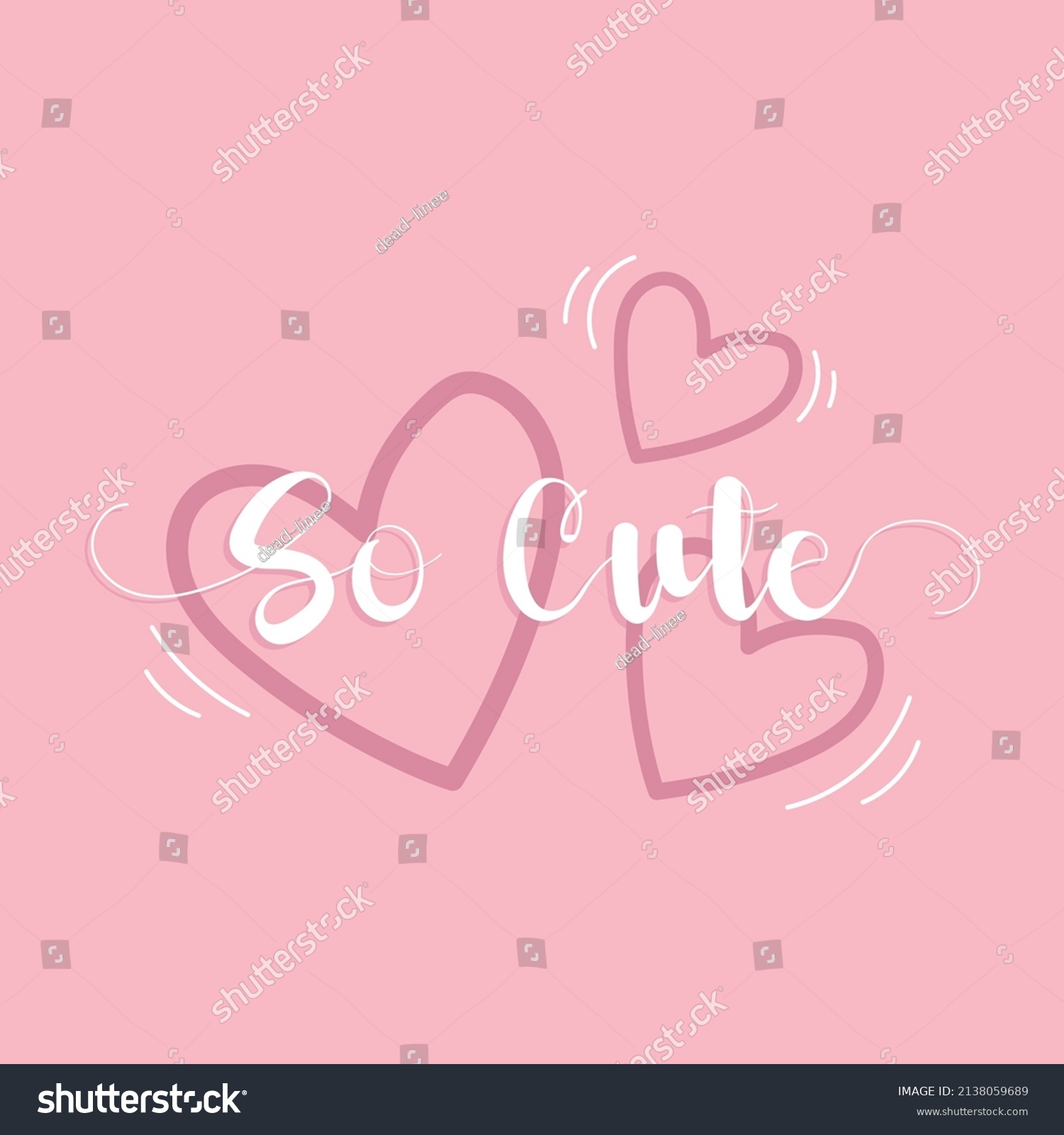 Cute Slogan Hearts Hand Drawn Vector Stock Vector (Royalty Free ...