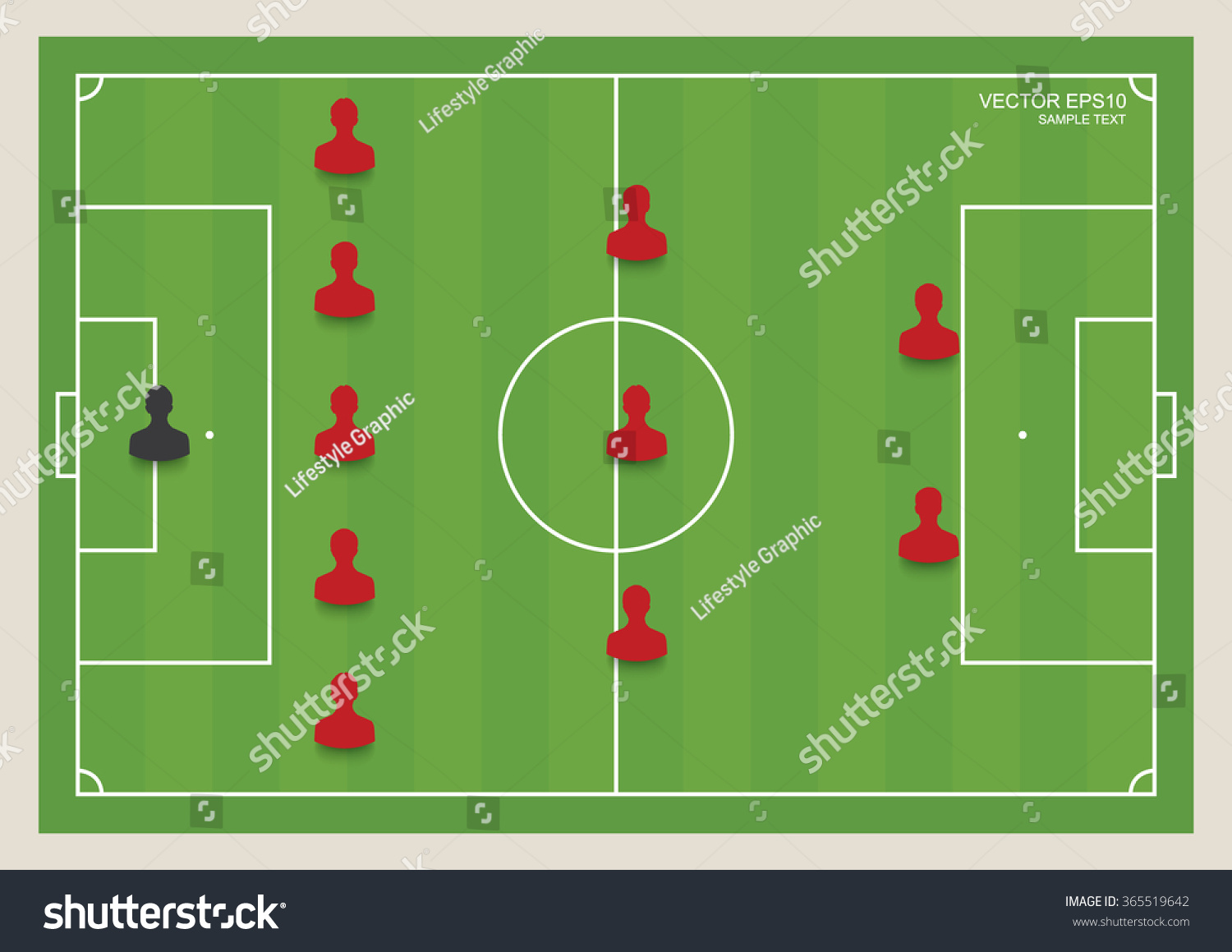 3412 Soccer Game Formation Tactics On Stock Vector Royalty Free