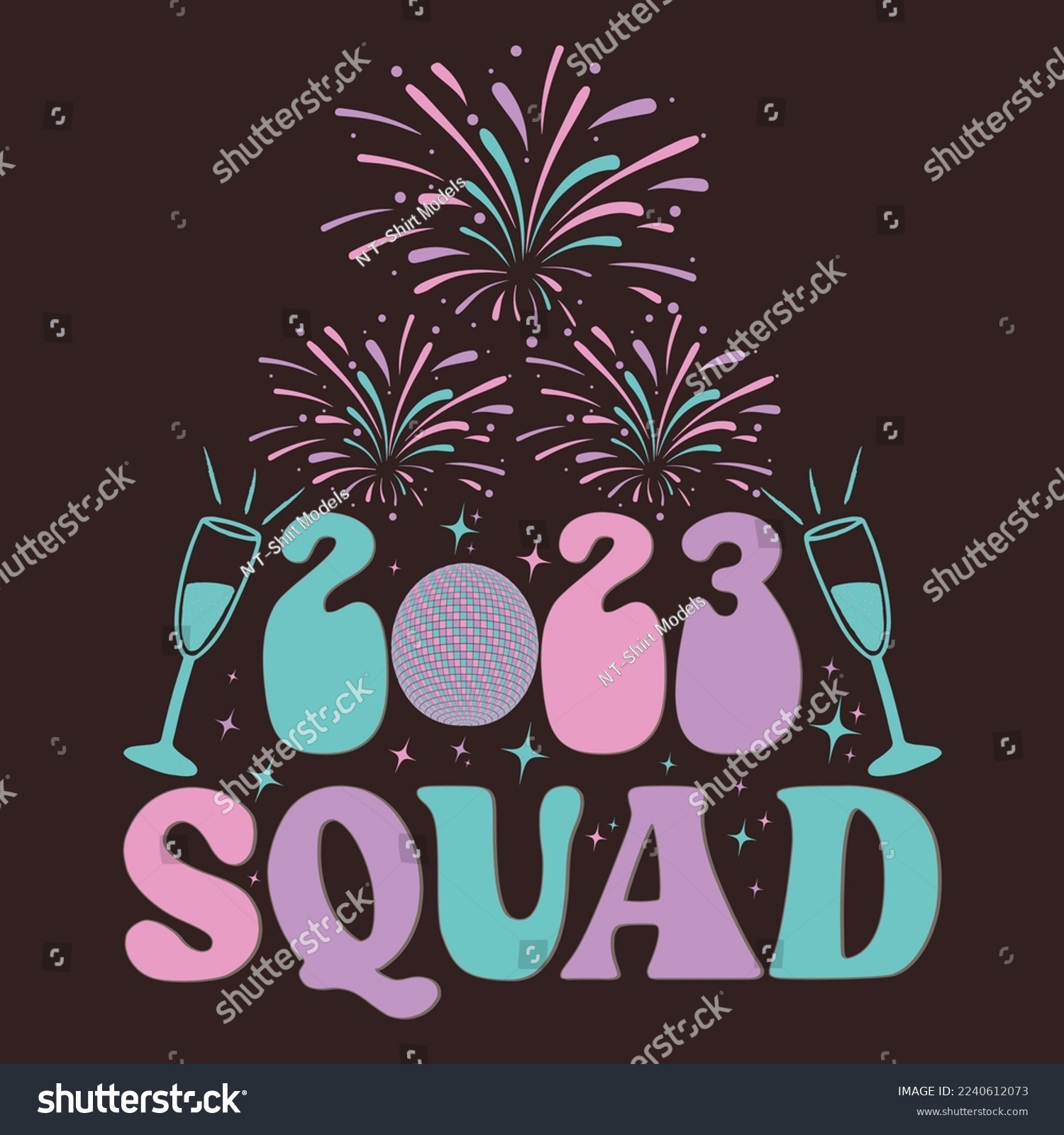 SVG of 2023 Squad SVG, Happy New Year T shirt Design svg