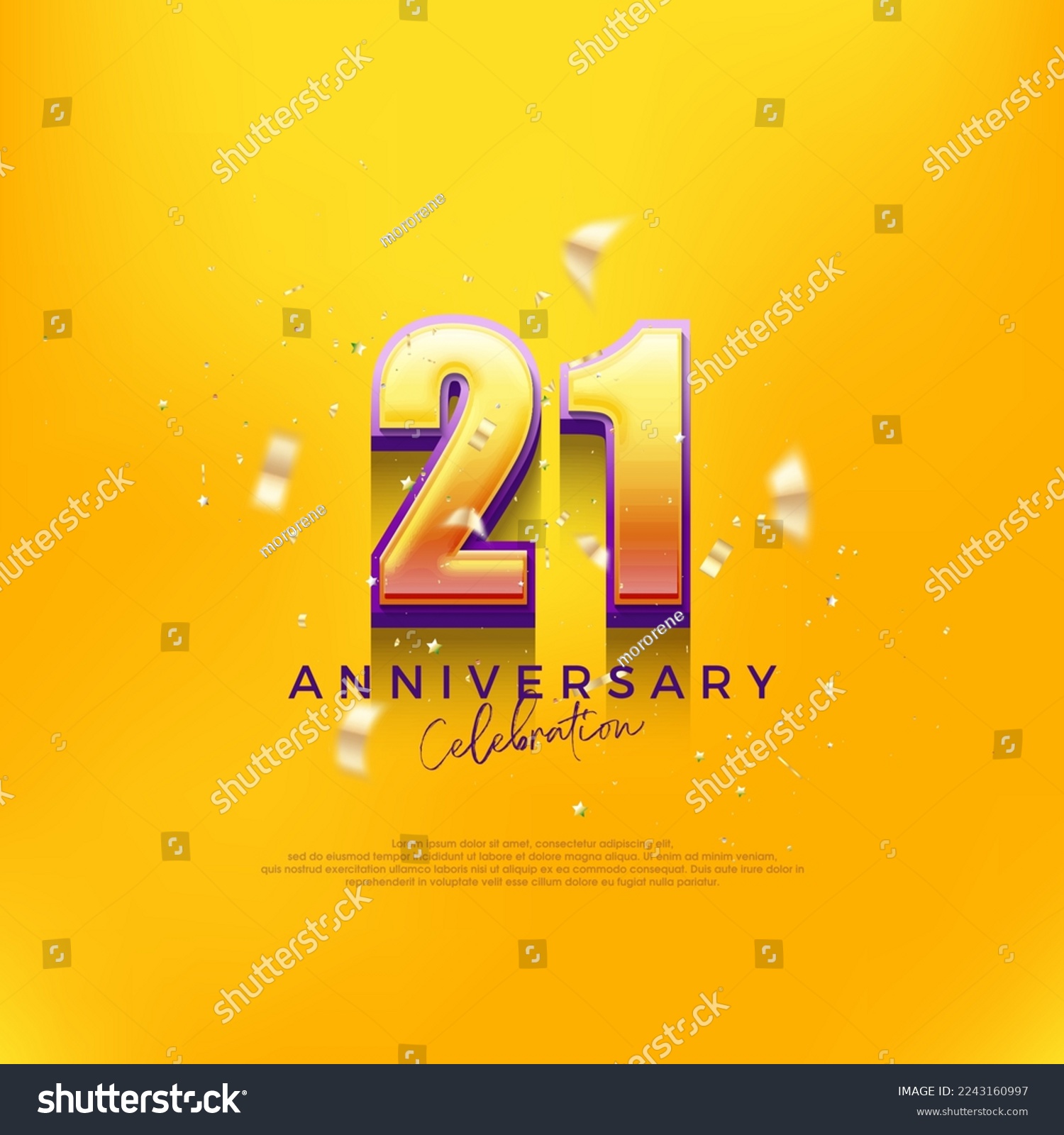 SVG of 21st anniversary celebration design. Premium vector editable design. svg