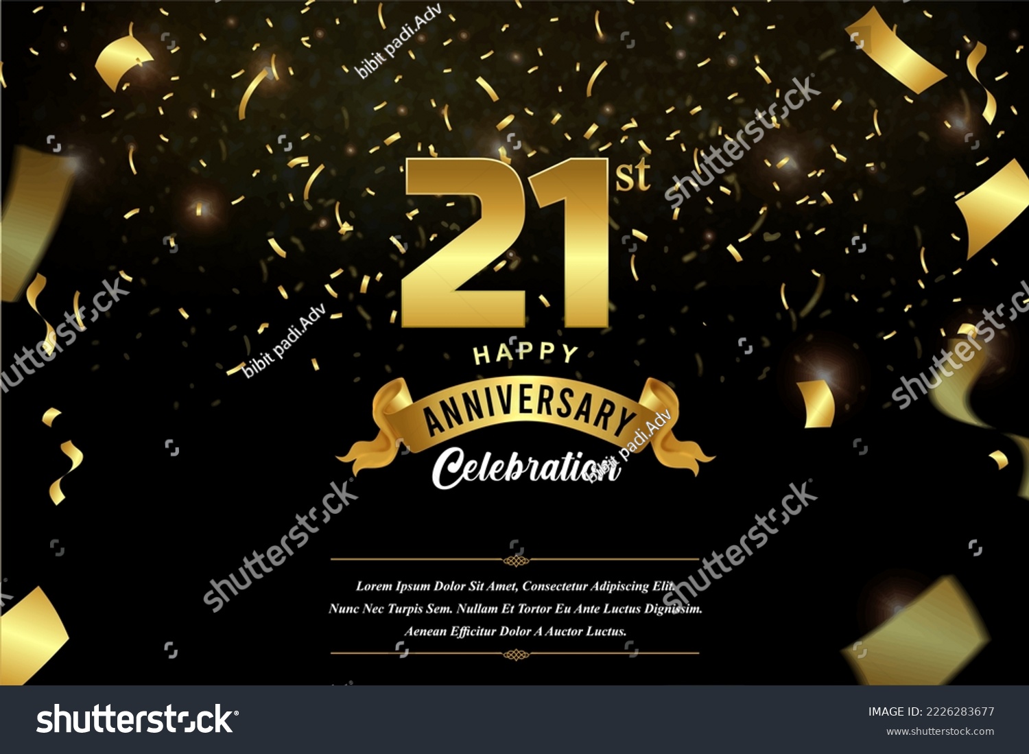 SVG of 21st anniversary celebration Gold numbers with dotted halftone, shadow and sparkling confetti. modern elegant design with black background. for wedding party event decoration. svg