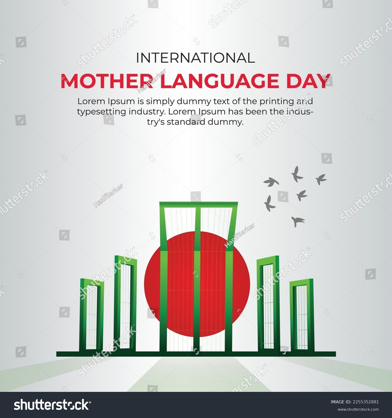 SVG of 21st February international mother language day social media post design svg