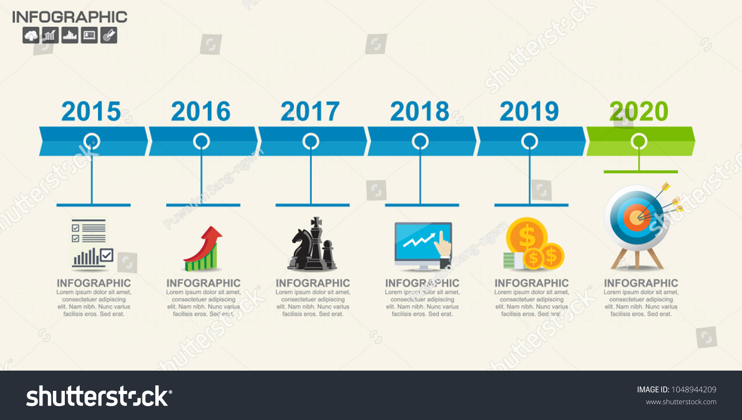 6 Step Timeline Infographics Design Template Stock Vector (Royalty Free ...