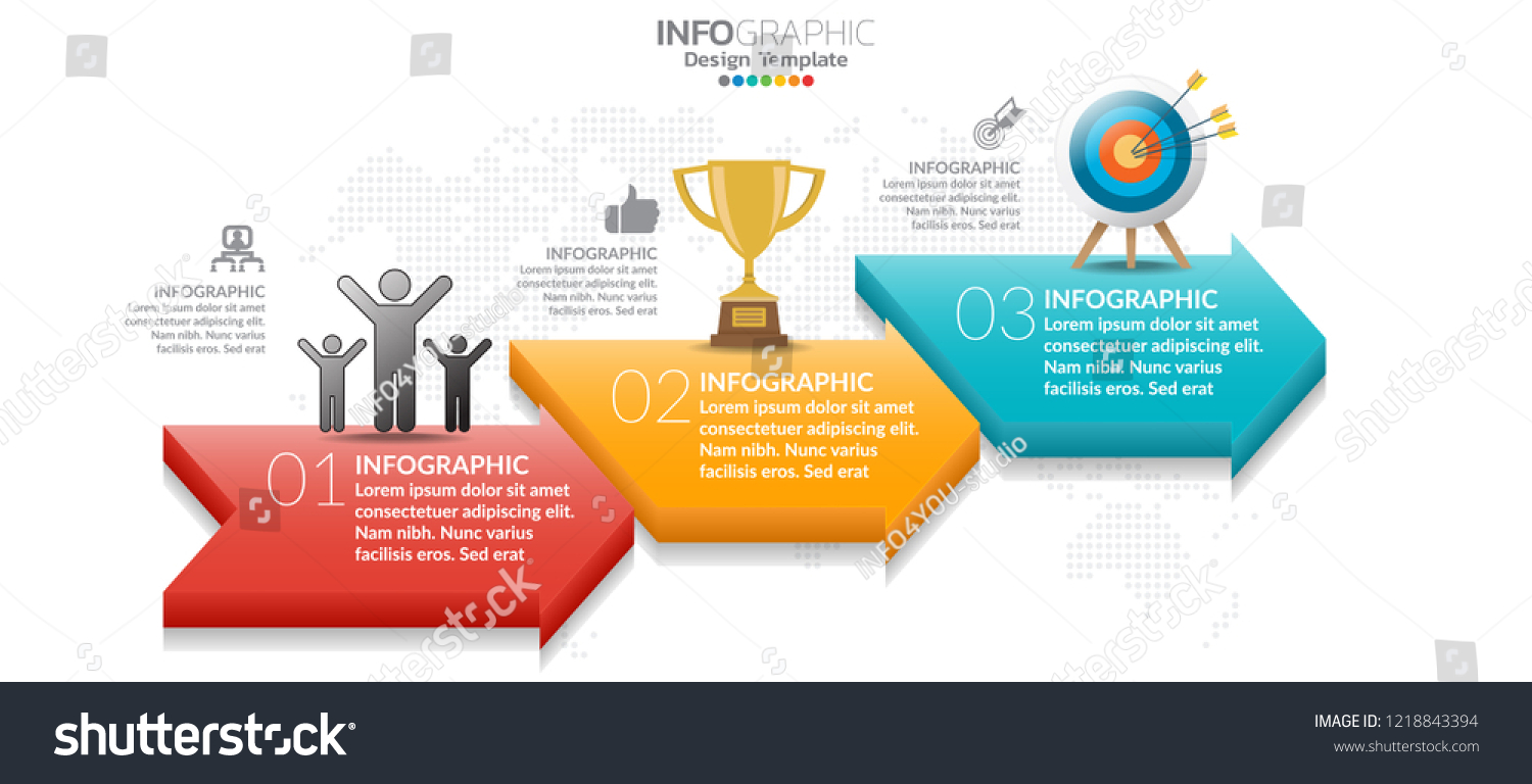 3 Step Timeline Infographics Design Template Stock Vector (Royalty Free ...