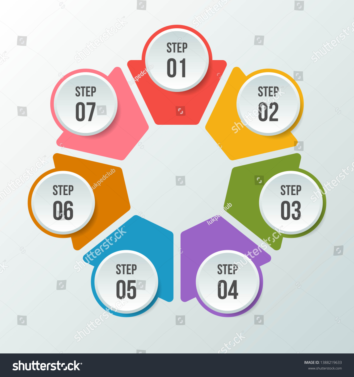 7 Steps Chart Infographic Diagram Vetor Stock Livre De Direitos 1388219633 5003