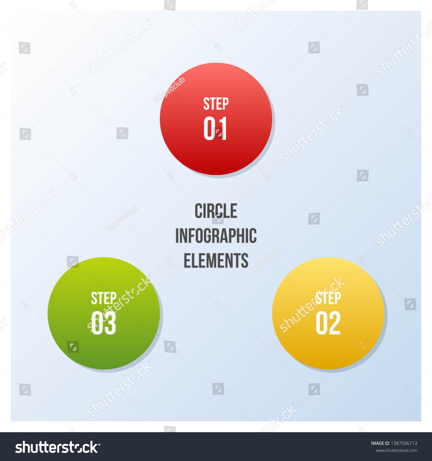 3 Steps Circle Chart Circle Infographic Stock Vector (Royalty Free ...