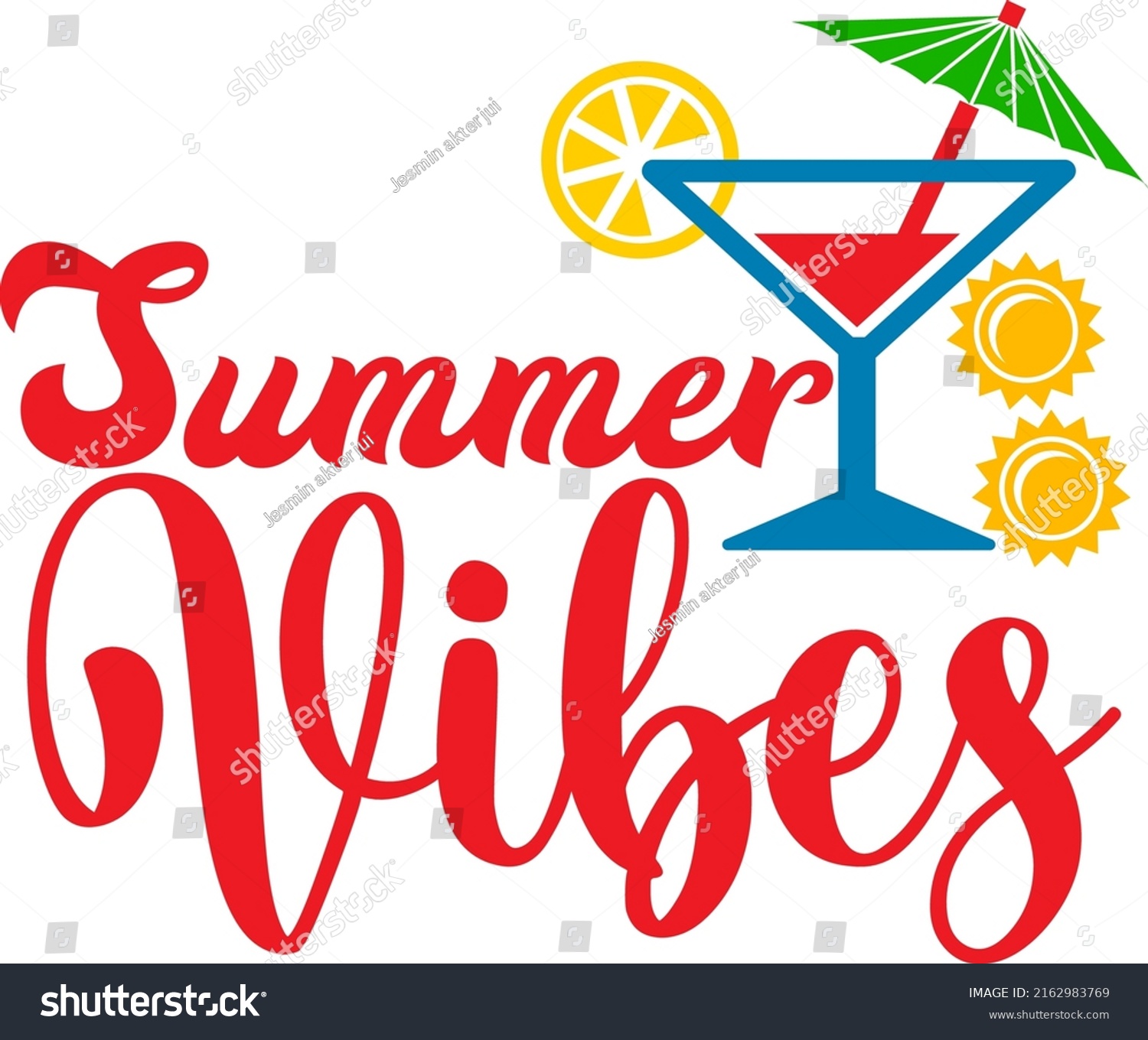 SVG of 
Summer vibes - SVG graphic design.. svg