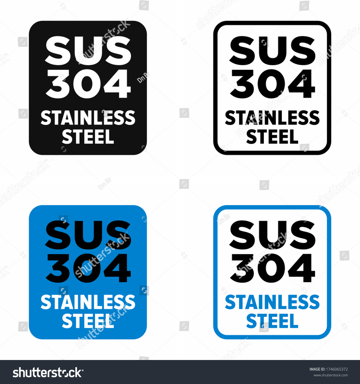 Speels verschil Nodig hebben Sus 304 Stainless Steel Hard Corrosion Stock Vector (Royalty Free)  1746065372