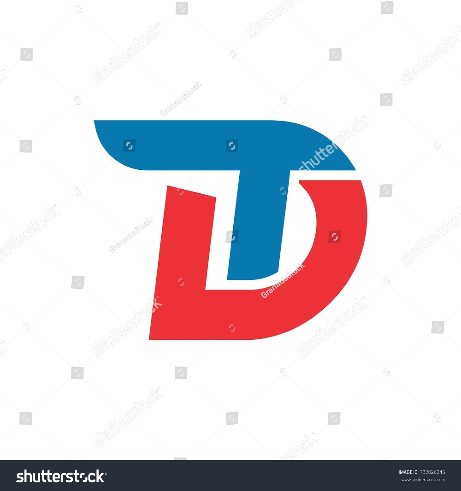 T D Letter Stock Vector (Royalty Free) 732026245