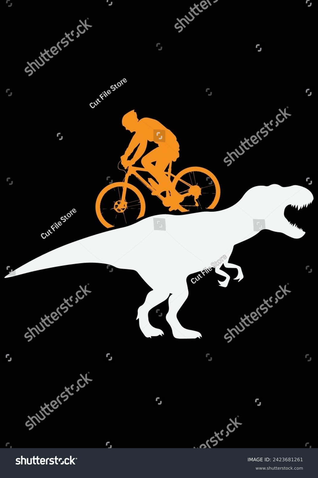 SVG of 
T-Rex Cycling eps cut file for cutting machine svg