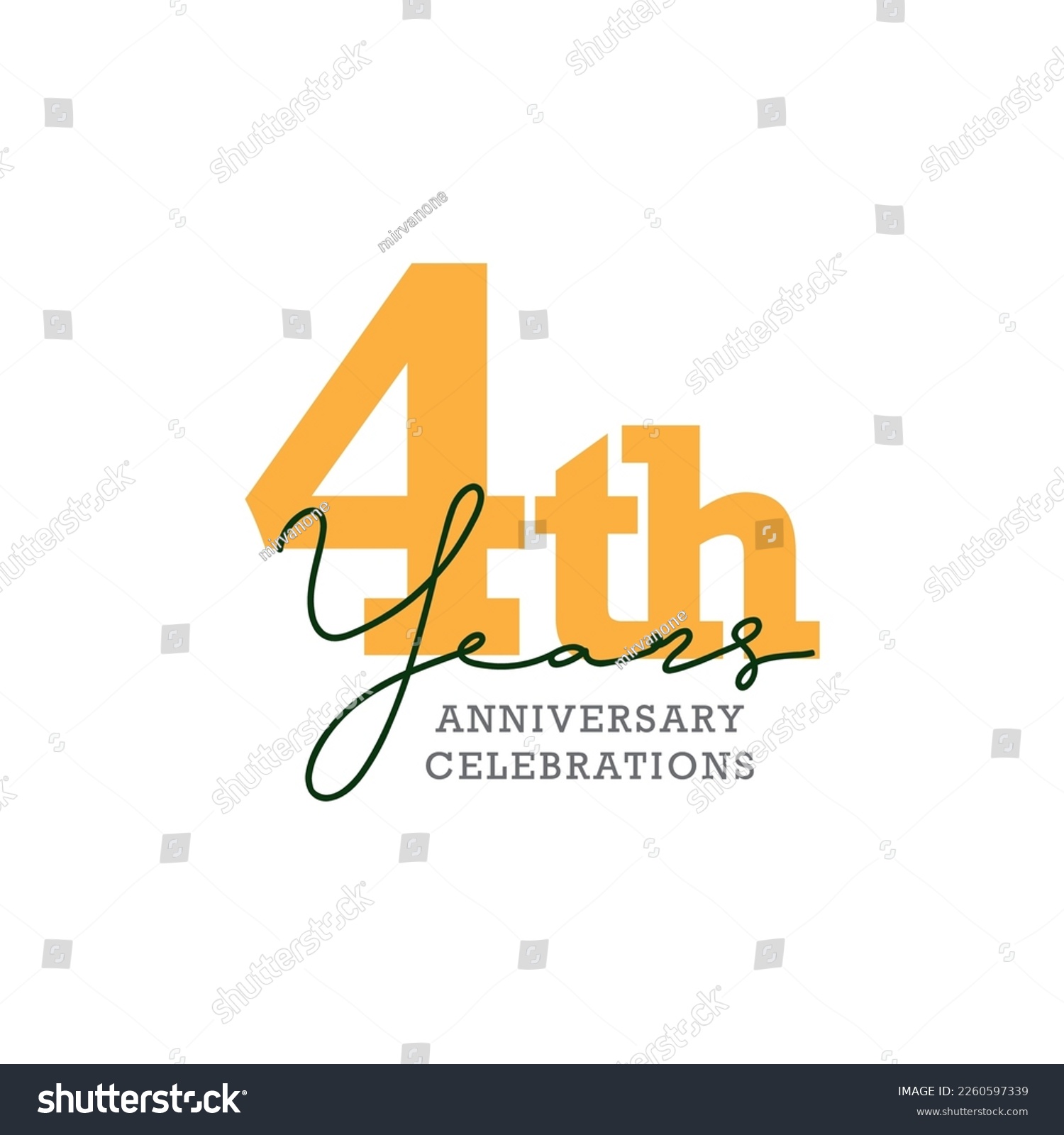 SVG of 4th anniversary celebration logo design. Vector Eps10
 svg