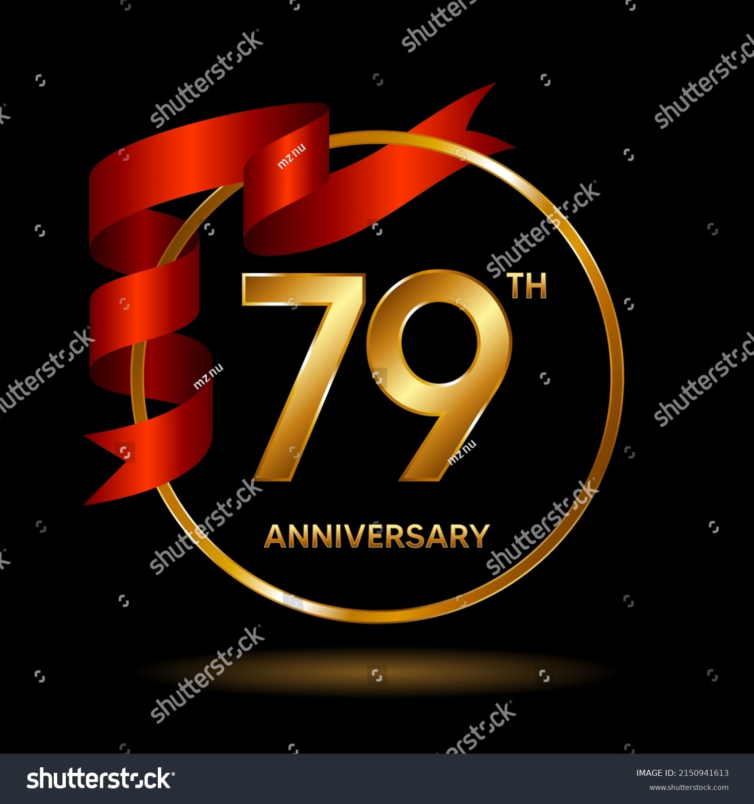 79th Anniversary Logo Anniversary Celebration Template Stock Vector ...