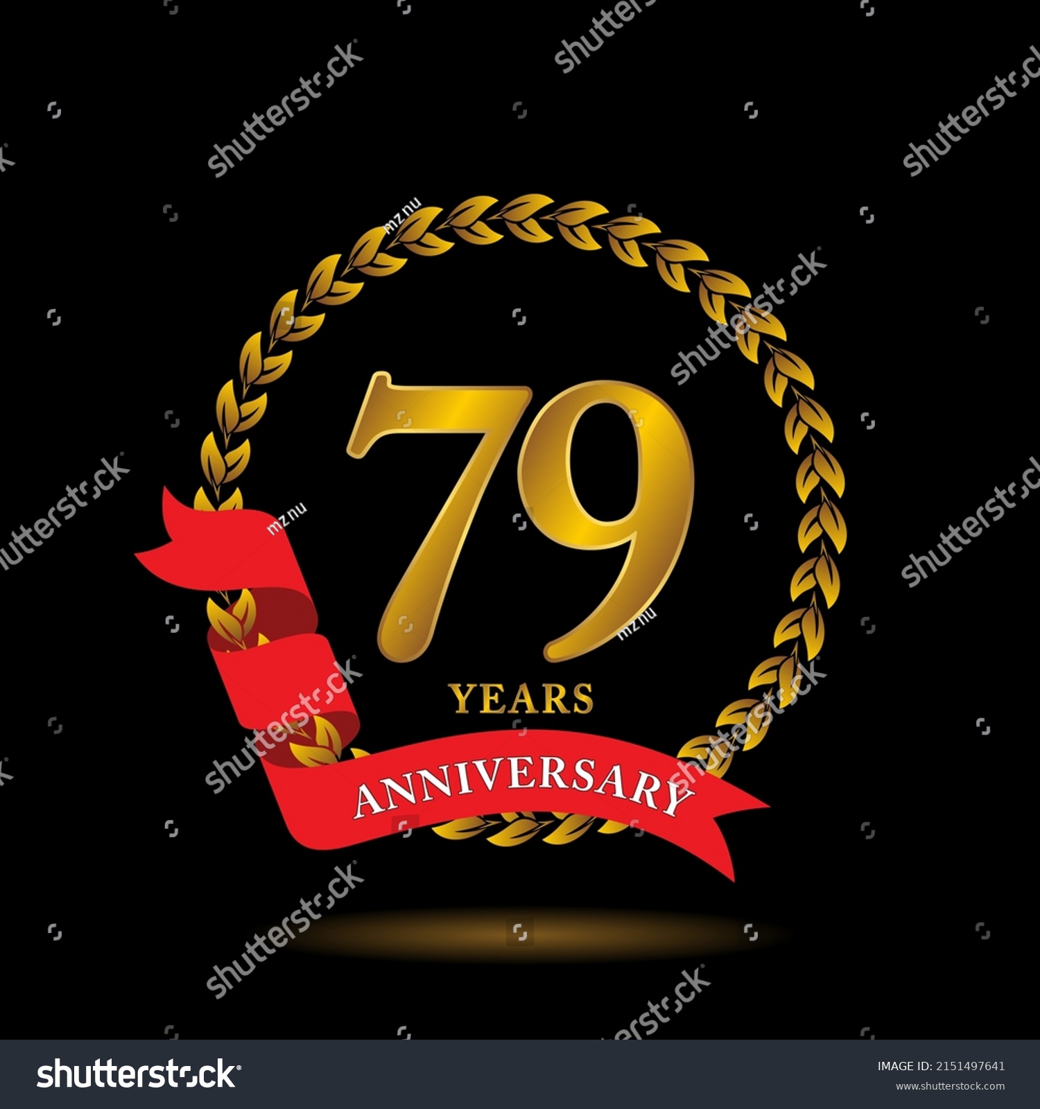 79th Anniversary Logo Anniversary Celebration Template Stock Vector ...