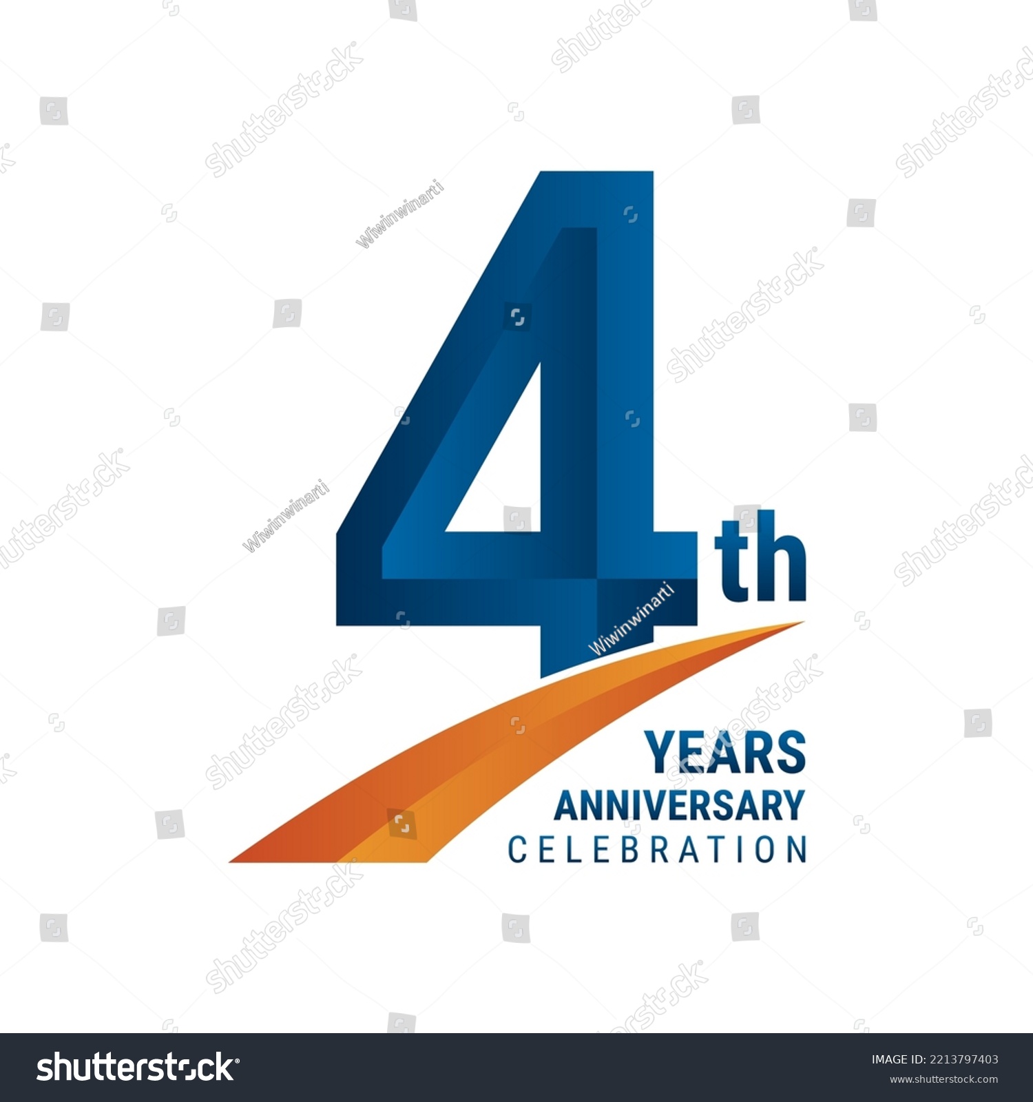 SVG of 4th Anniversary Logo, Perfect logo design for anniversary celebration, vector illustration svg