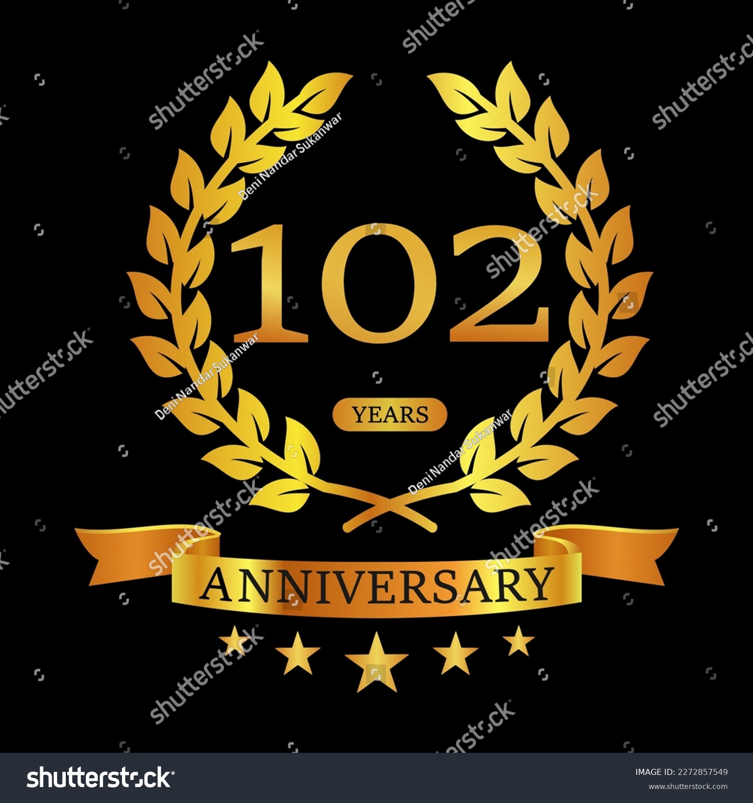 SVG of 102 th Anniversary logo template illustration. suitable for you svg