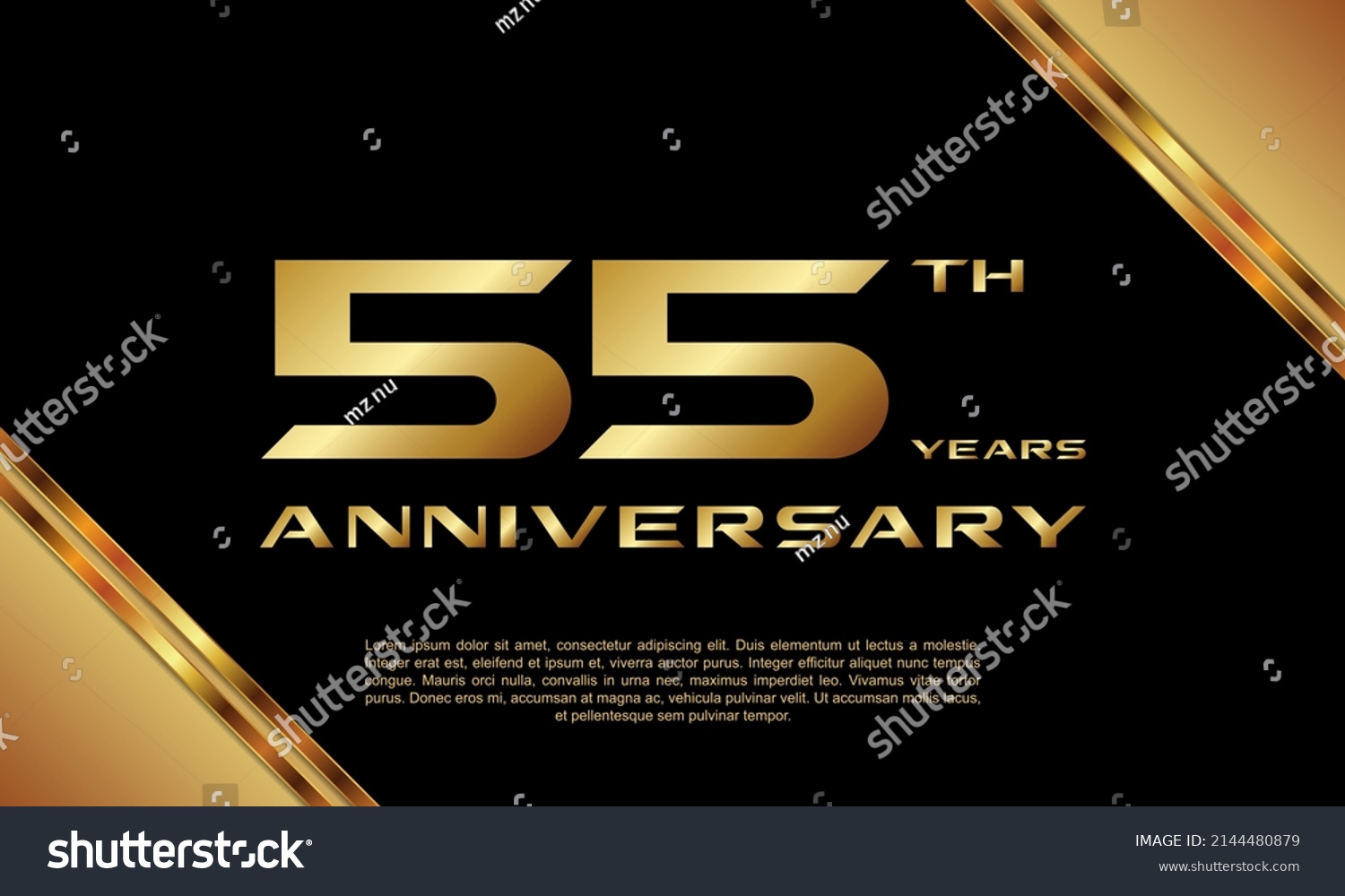 55th Anniversary Logotype Anniversary Celebration Template Stock Vector ...