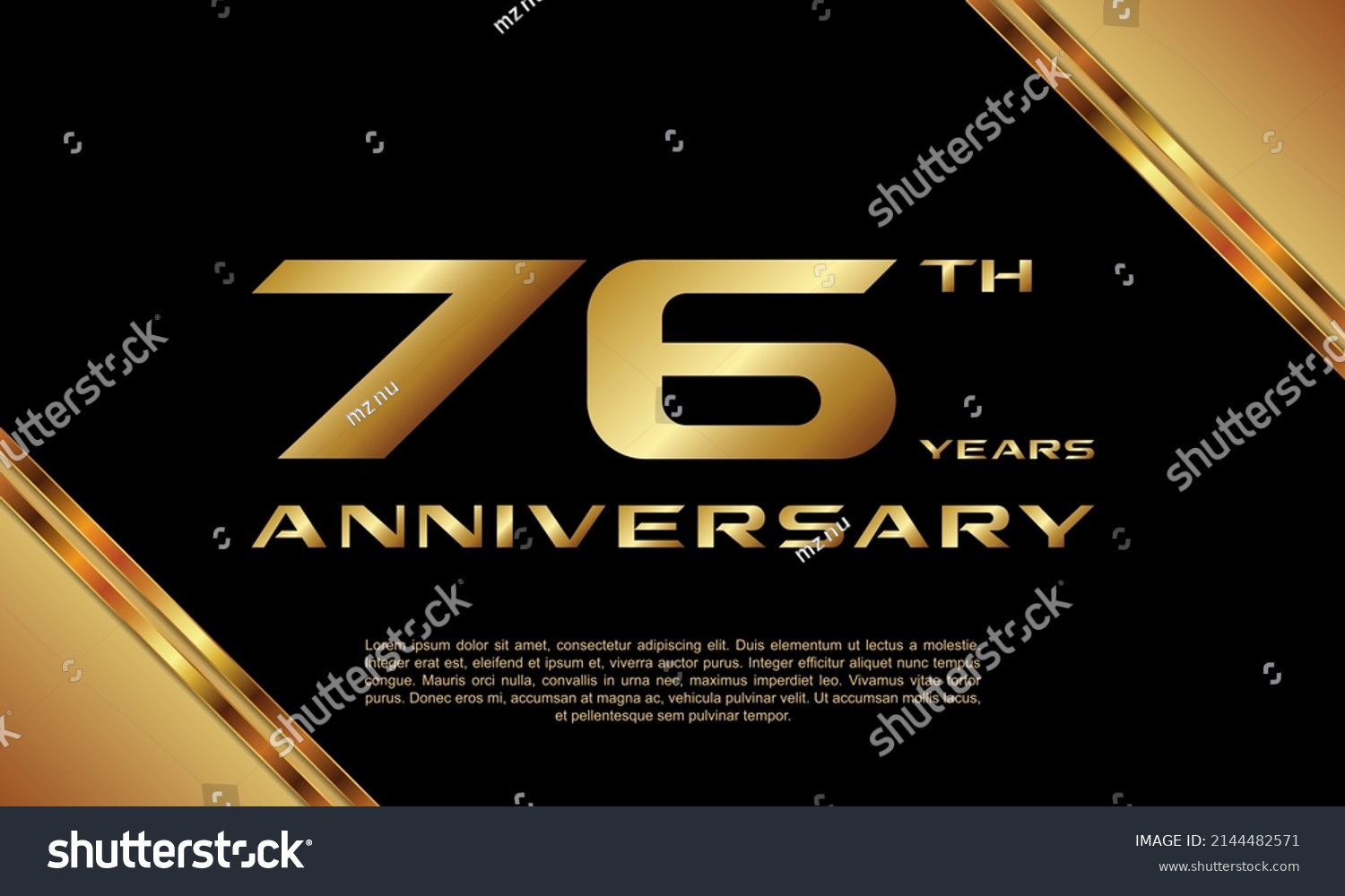 76th Anniversary Logotype Anniversary Celebration Template Stock Vector Royalty Free 0893