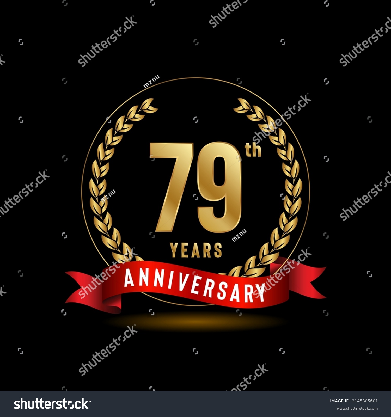 79th Anniversary Logotype Anniversary Celebration Template Stock Vector ...