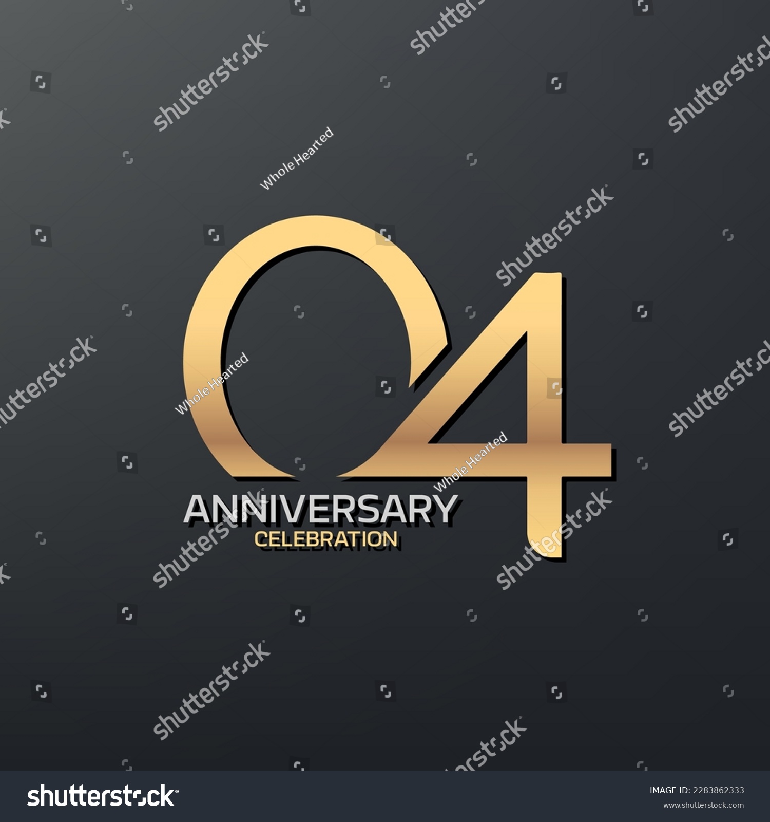 SVG of 4th Anniversary logotype design. modern Celebrate Anniversary Logo svg