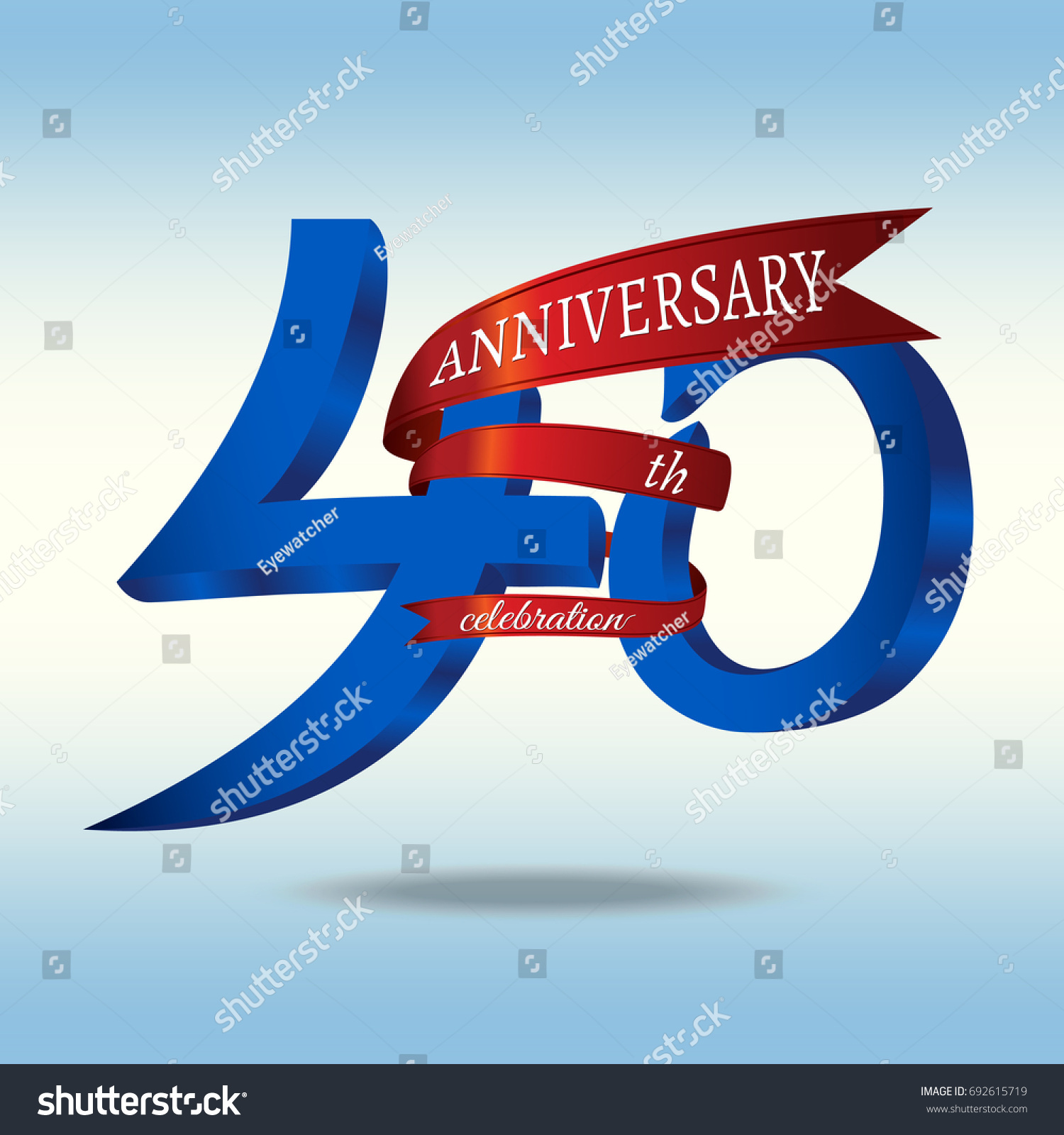 40th Anniversary Symbol Vector Stock Vector Royalty Free 692615719 