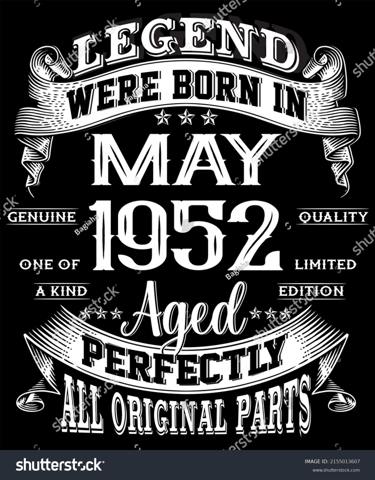 SVG of 70th Birthday Vintage Legends Born In May 1952 70 Years Old svg