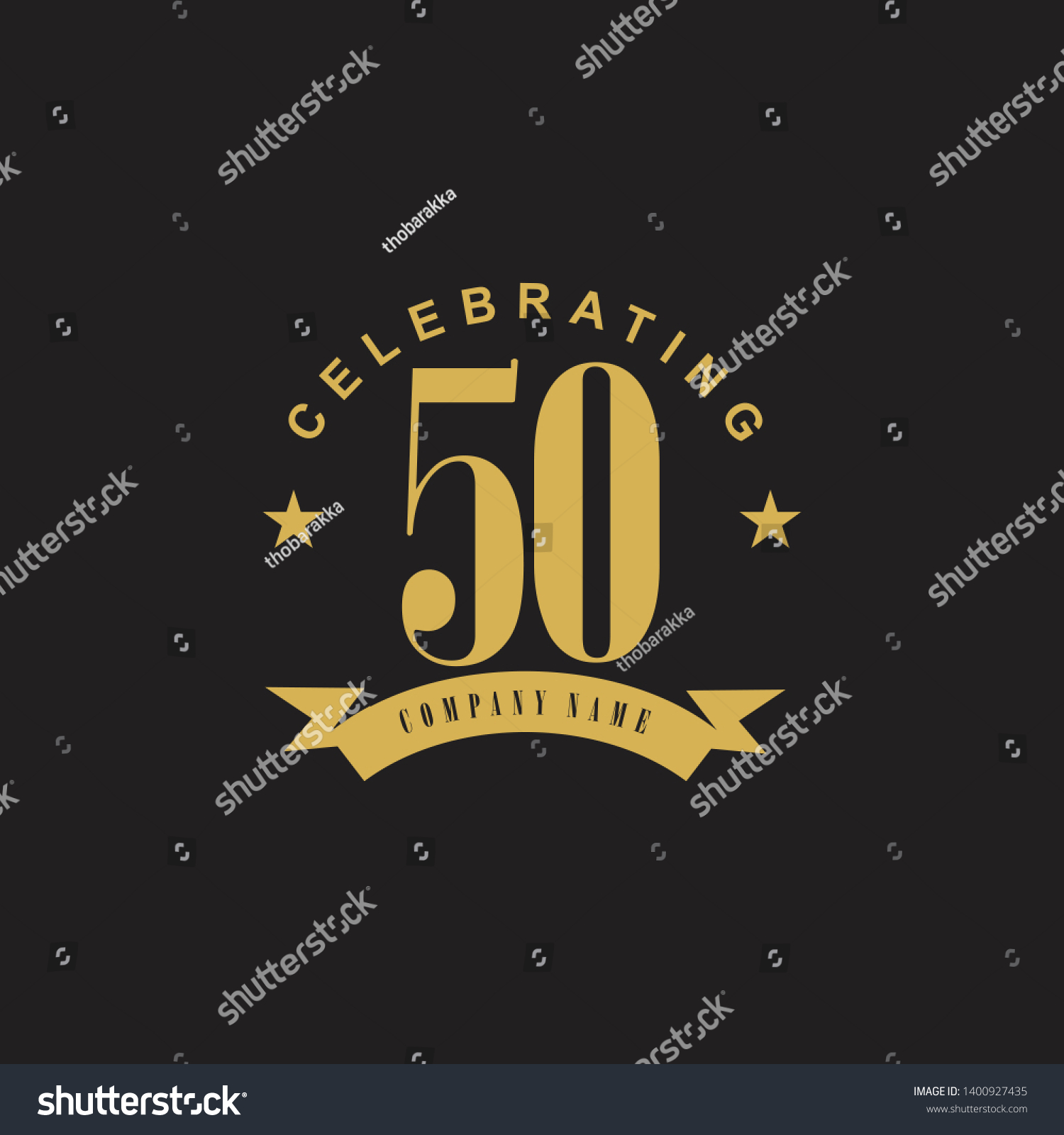 SVG of 50th celebrating anniversary logo design template svg