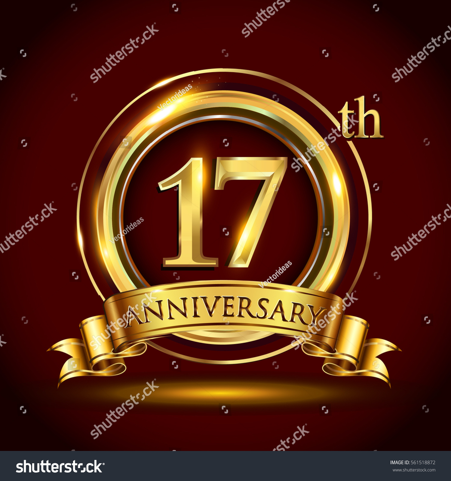 17th-golden-anniversary-logo-seventeen-years-stock-vector-royalty-free