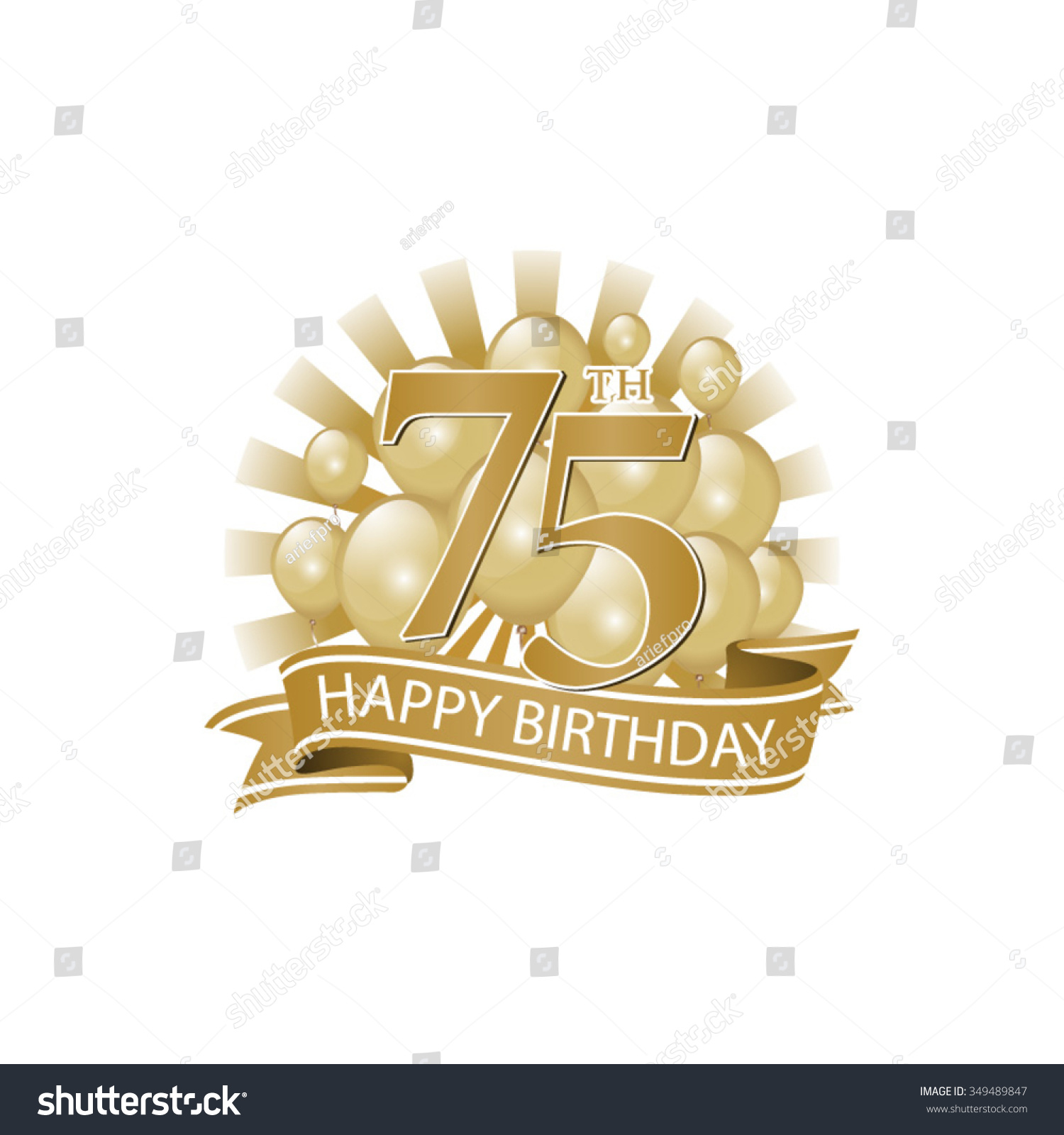 Happy 75th Birthday Clip Art