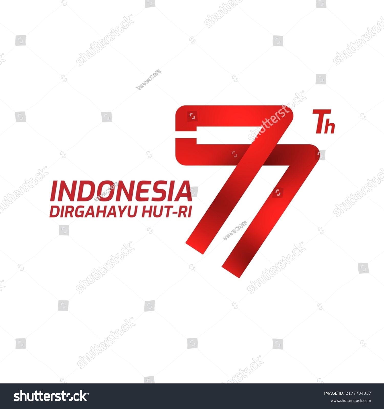 77th Indonesia Independence Day Logo Dirgahayu Stock Vector (Royalty ...