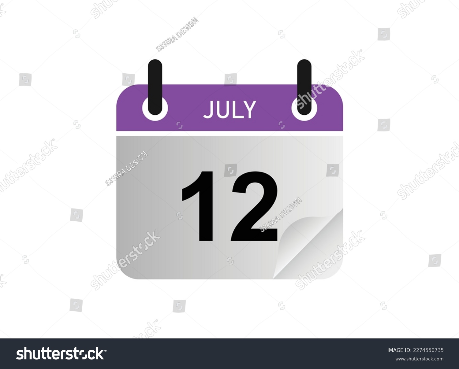 SVG of 12th July calendar icon. July 12 calendar Date Month icon vector illustrator. calendar icon. svg