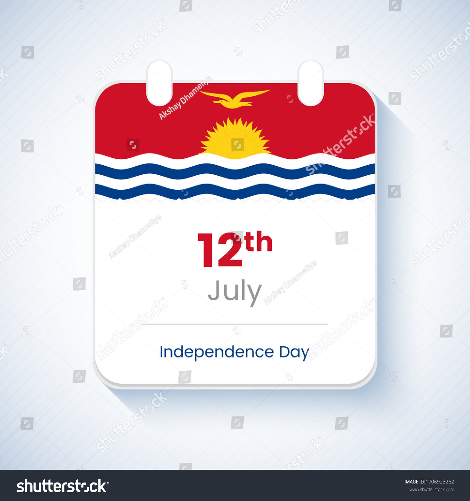 SVG of 12th July, Independence day of Kiribati. Abstract country independence day calendar concept vector illustration. svg