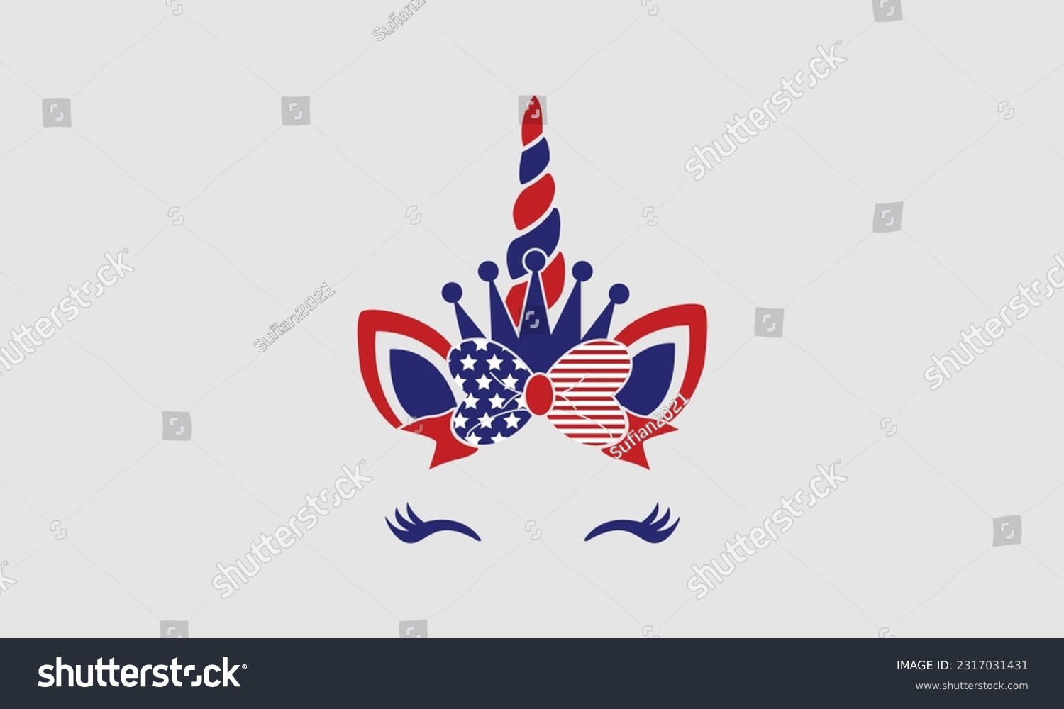 SVG of 4Th Of July Patriotic Unicorn American svg Vector and Clip Art svg